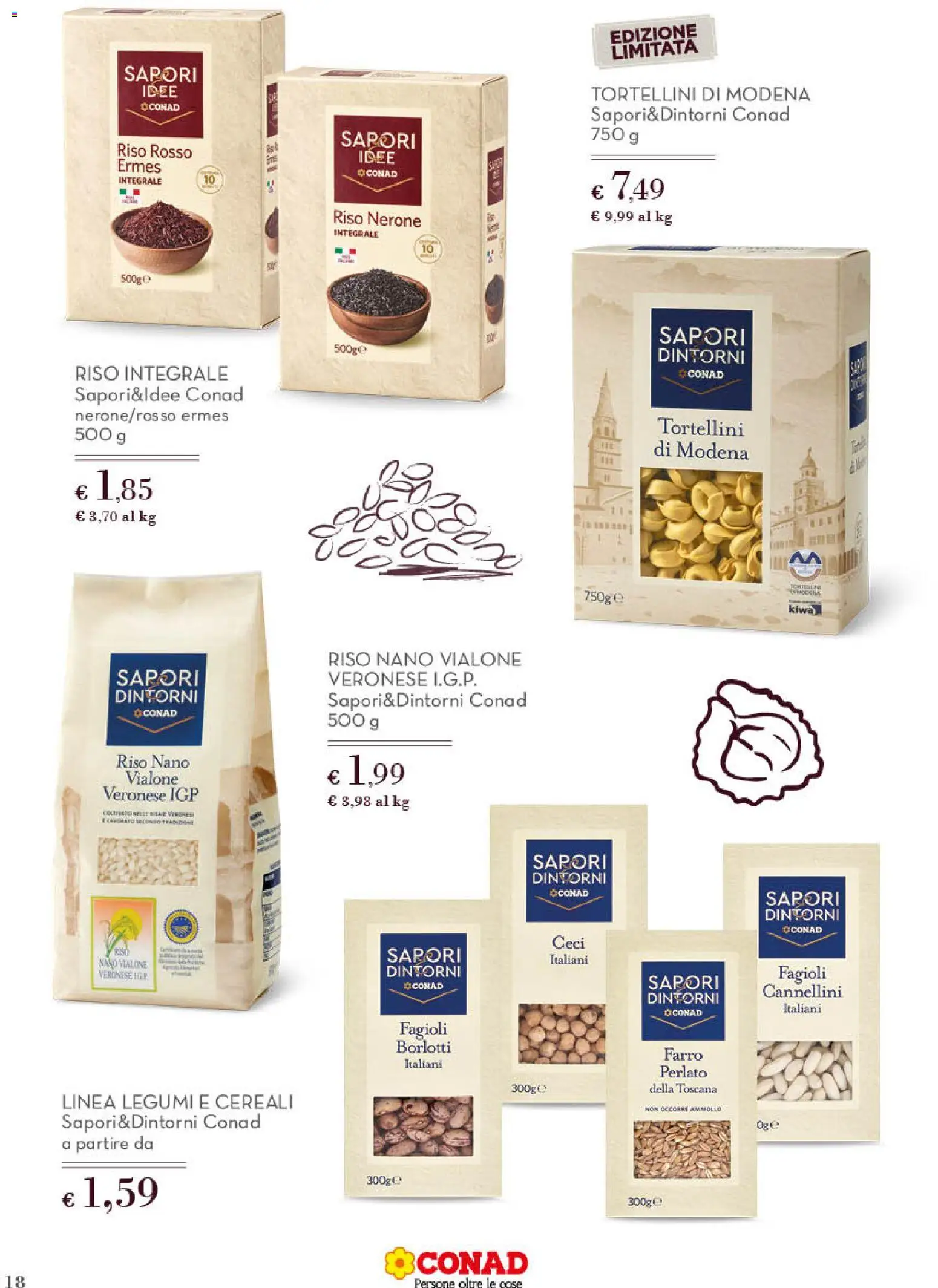 Volantino Spazio Conad del 01.12.2025 | Pagina: 18 | Prodotti: Cereali, Ceci, Fagioli, Farro