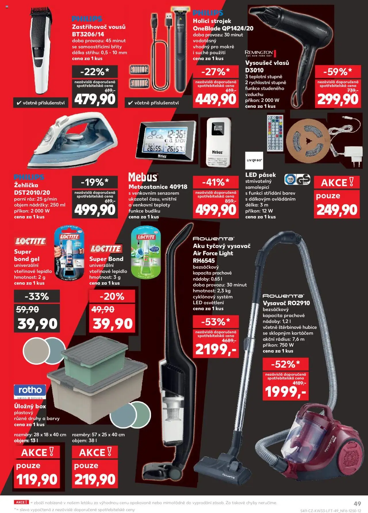 Kaufland leták - Praha 4 od 13.08.2025 | Strana: 49 | Produkty: Box, Žehlička, Zastřihovač, LED