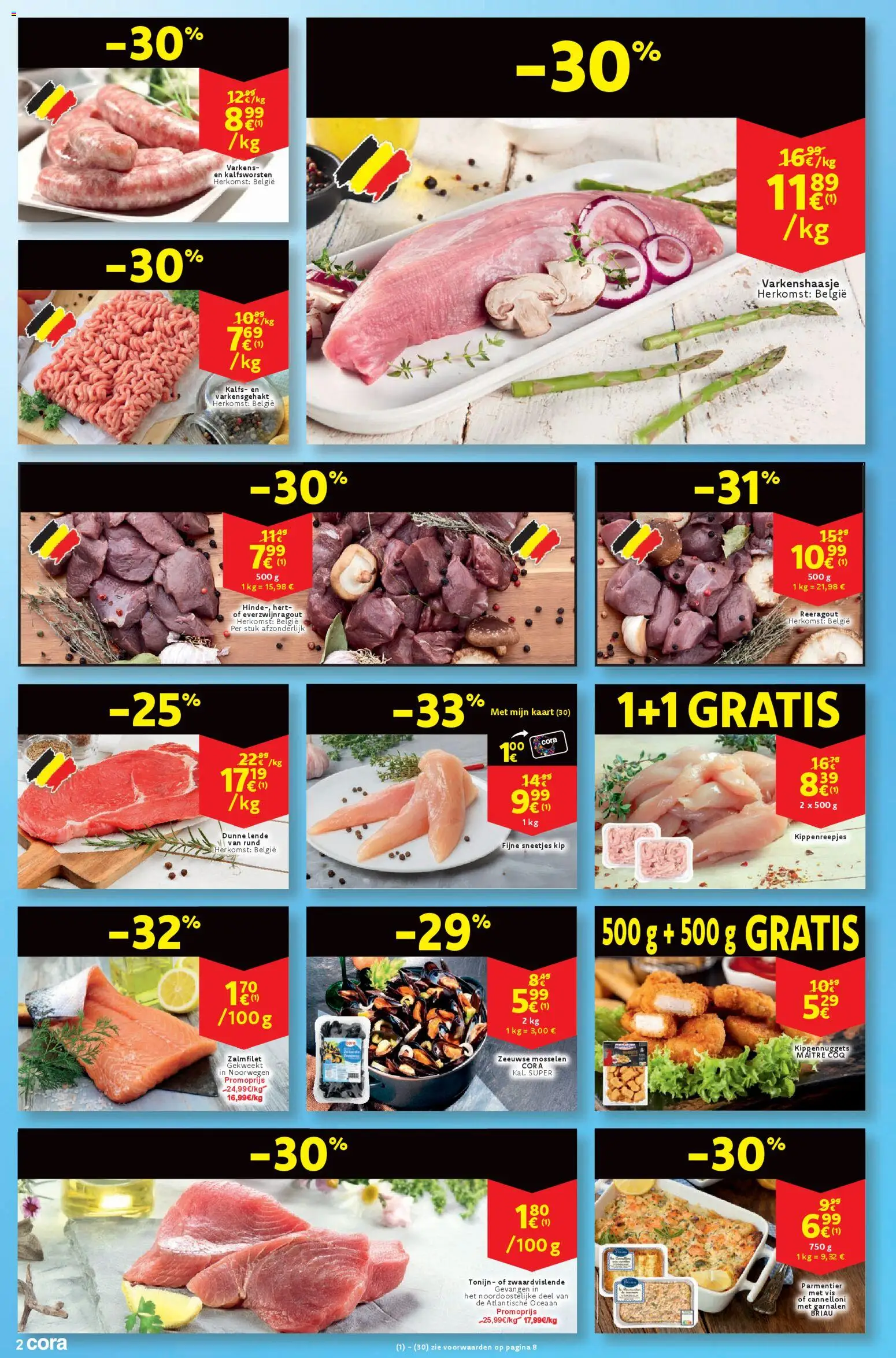 {H1} | Pagina: 2 | Producten: Vis, Tonijn, Kip, Kaart