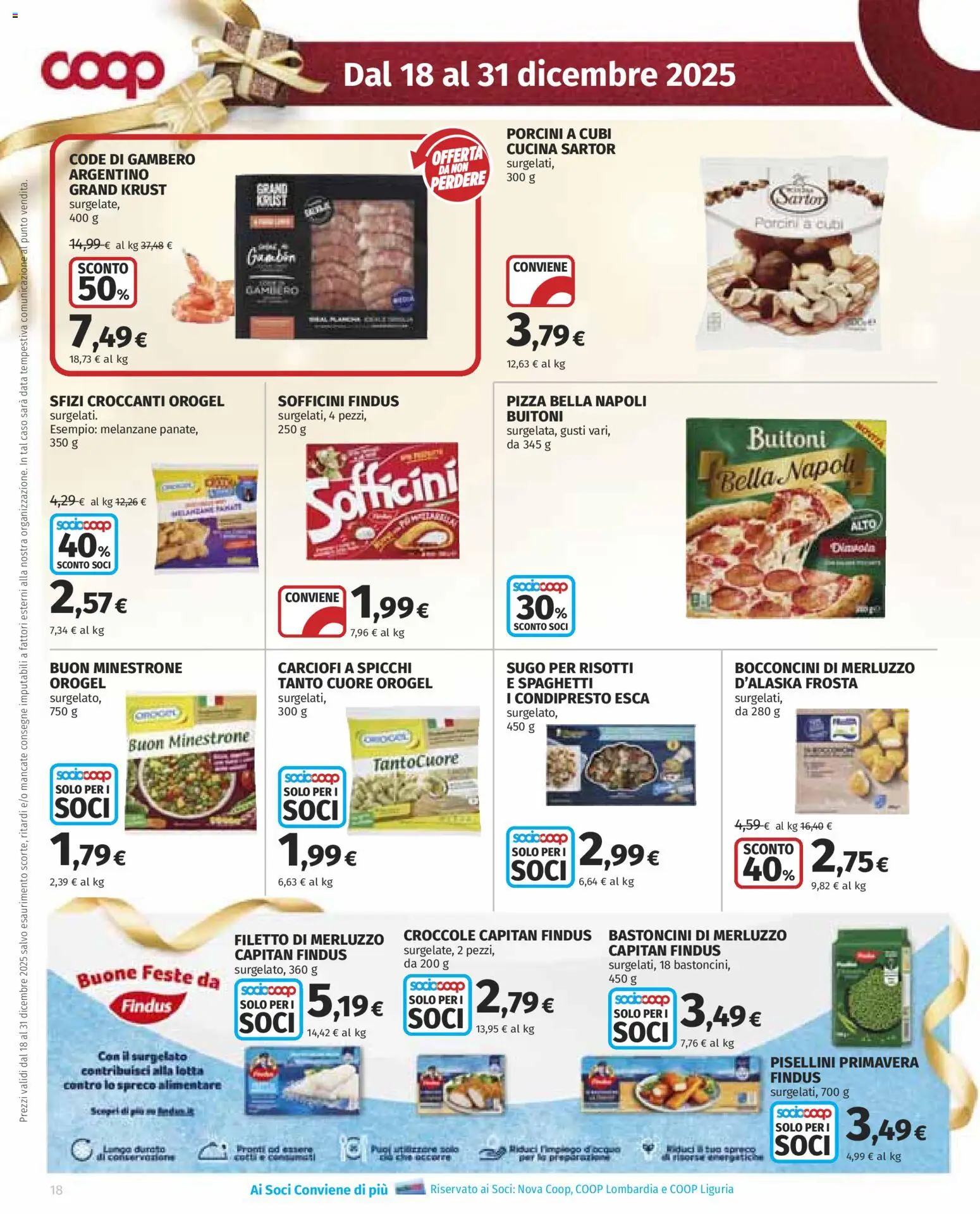 Volantino COOP del 18.12.2025 | Pagina: 18 | Prodotti: Merluzzo, Carciofi, Melanzane, Sugo