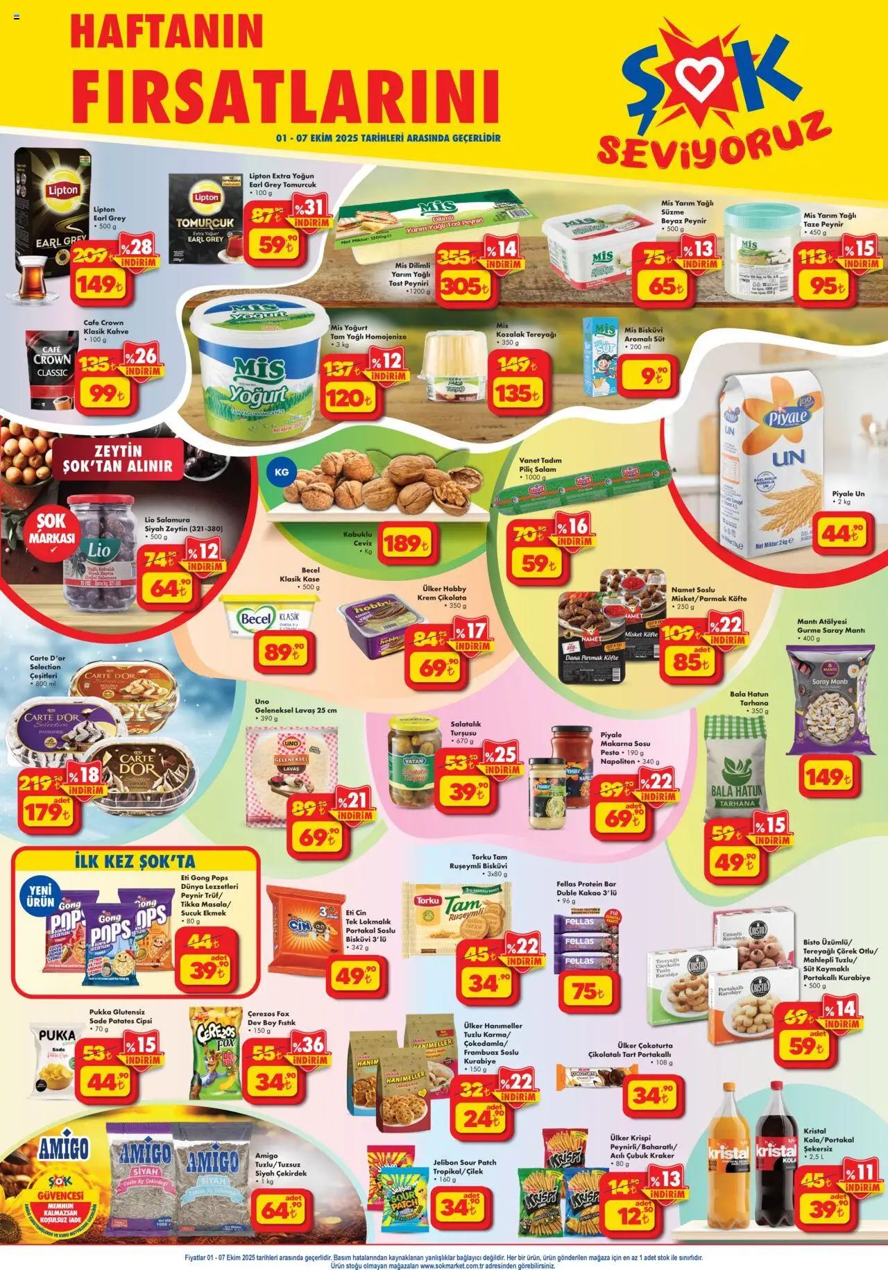 Şok Market Katalog - 01.10.2025 tarihinden itibaren geçerlidir | Sayfa: 1 | Ürünler: Makarna sosu, Kurabiye, Patates, Ceviz