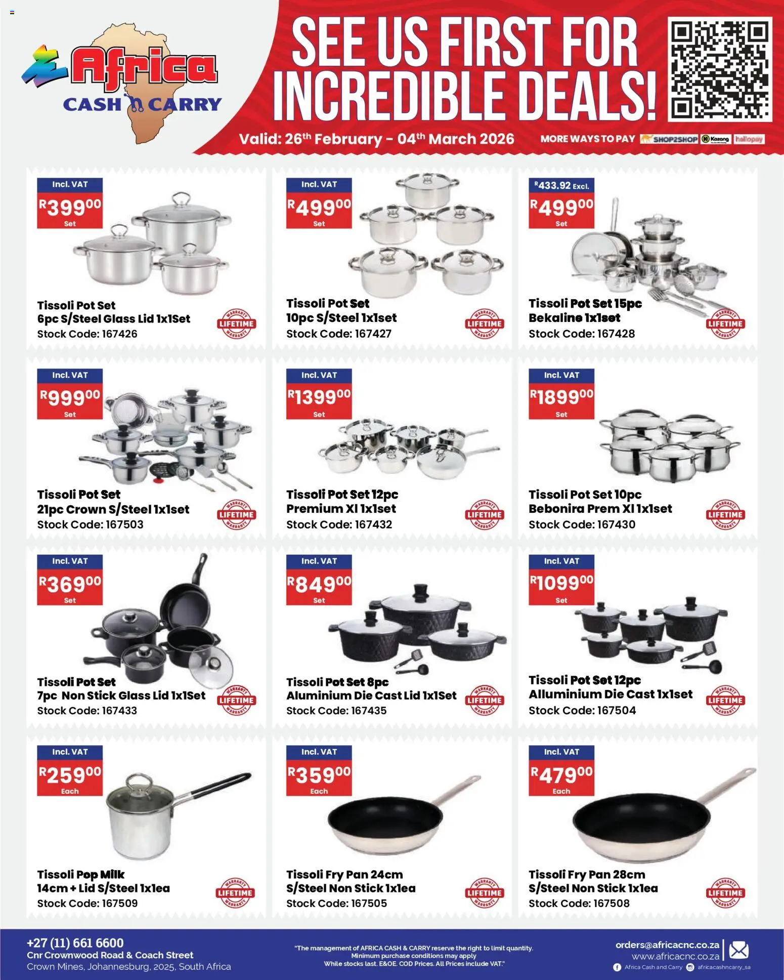 New Africa Cash & Carry catalogue – valid from 26.02.2026 | Page: 24 | Products: Milk, Stock