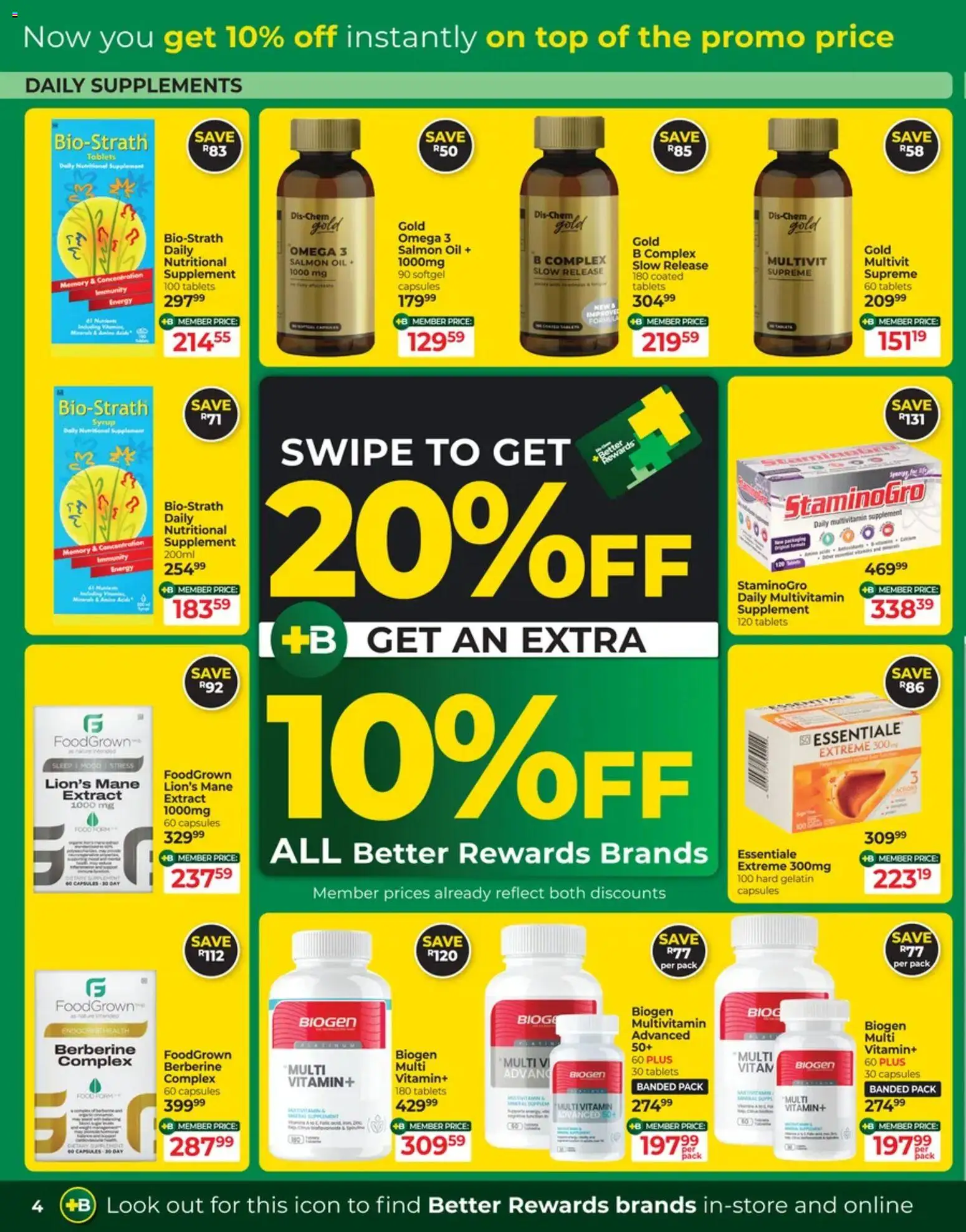 New Dis-Chem catalogue – valid from 13.01.2026 | Page: 4 | Products: Oil, Syrup, Supplements