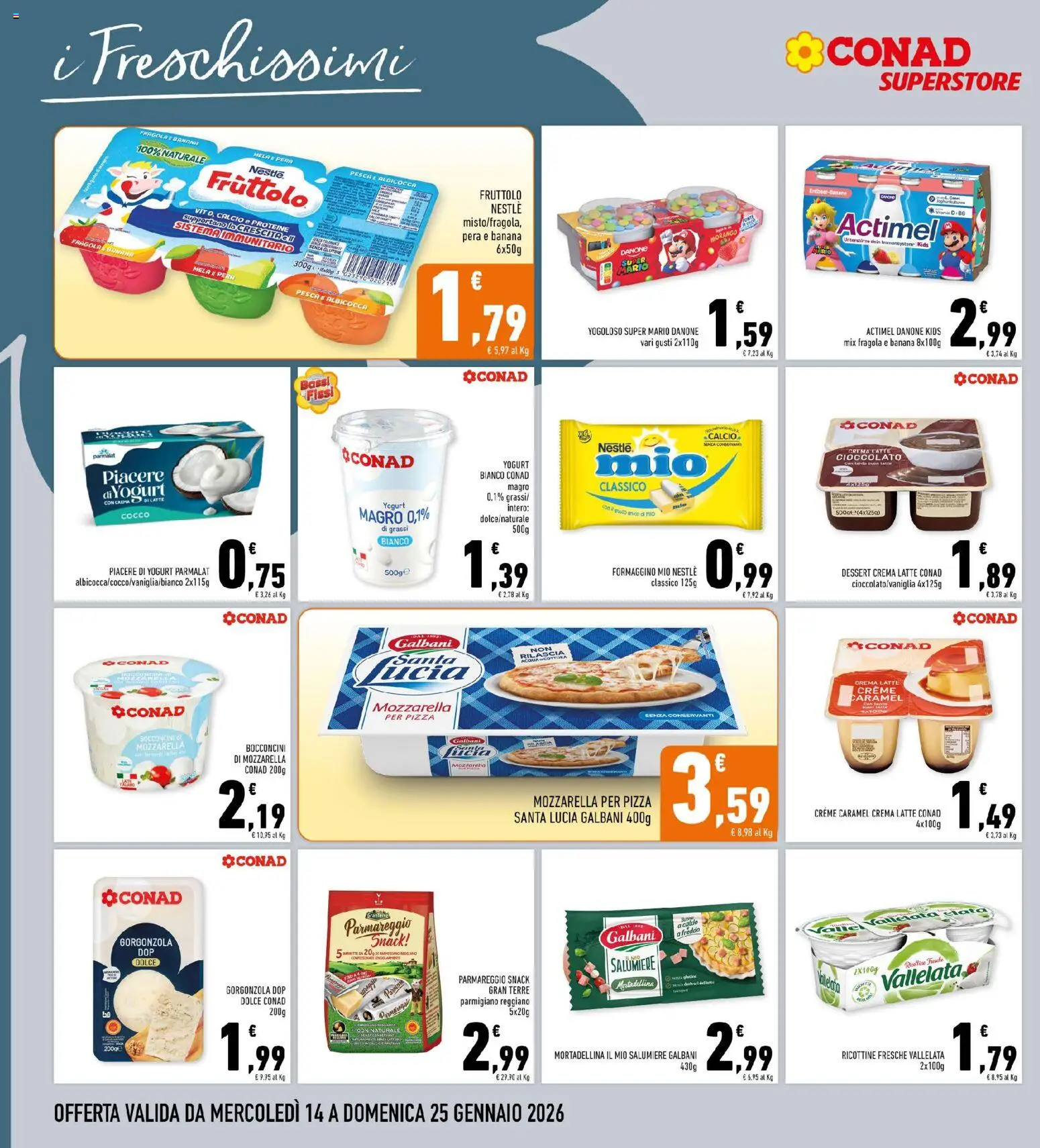 Volantino Conad del 14.01.2026 | Pagina: 10 | Prodotti: Crema, Ricotta, Parmigiano reggiano, Gorgonzola