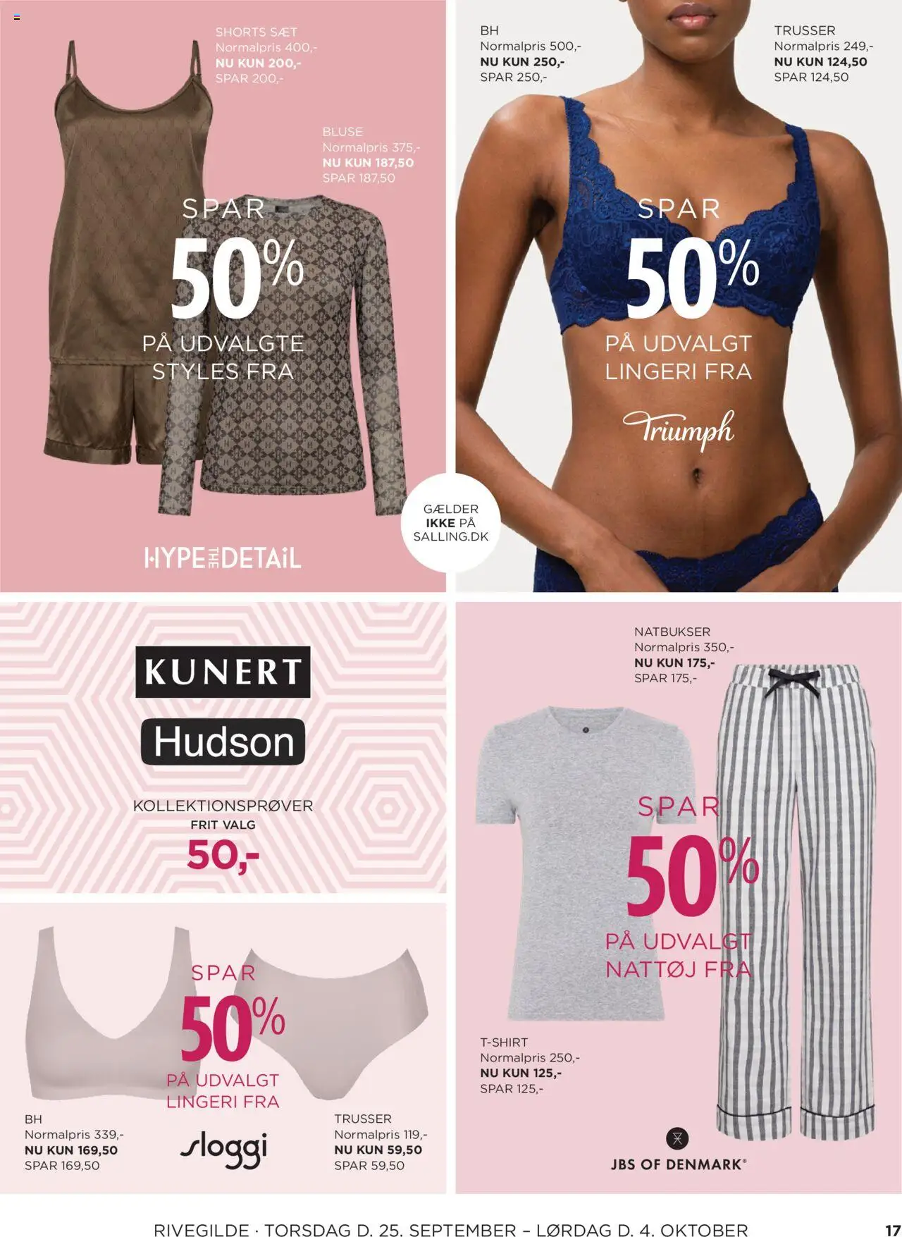 Salling tilbudsavis – gyldig fra 25.09.2025 | Side: 17 | Produkter: Shorts, Trusser, Bluse