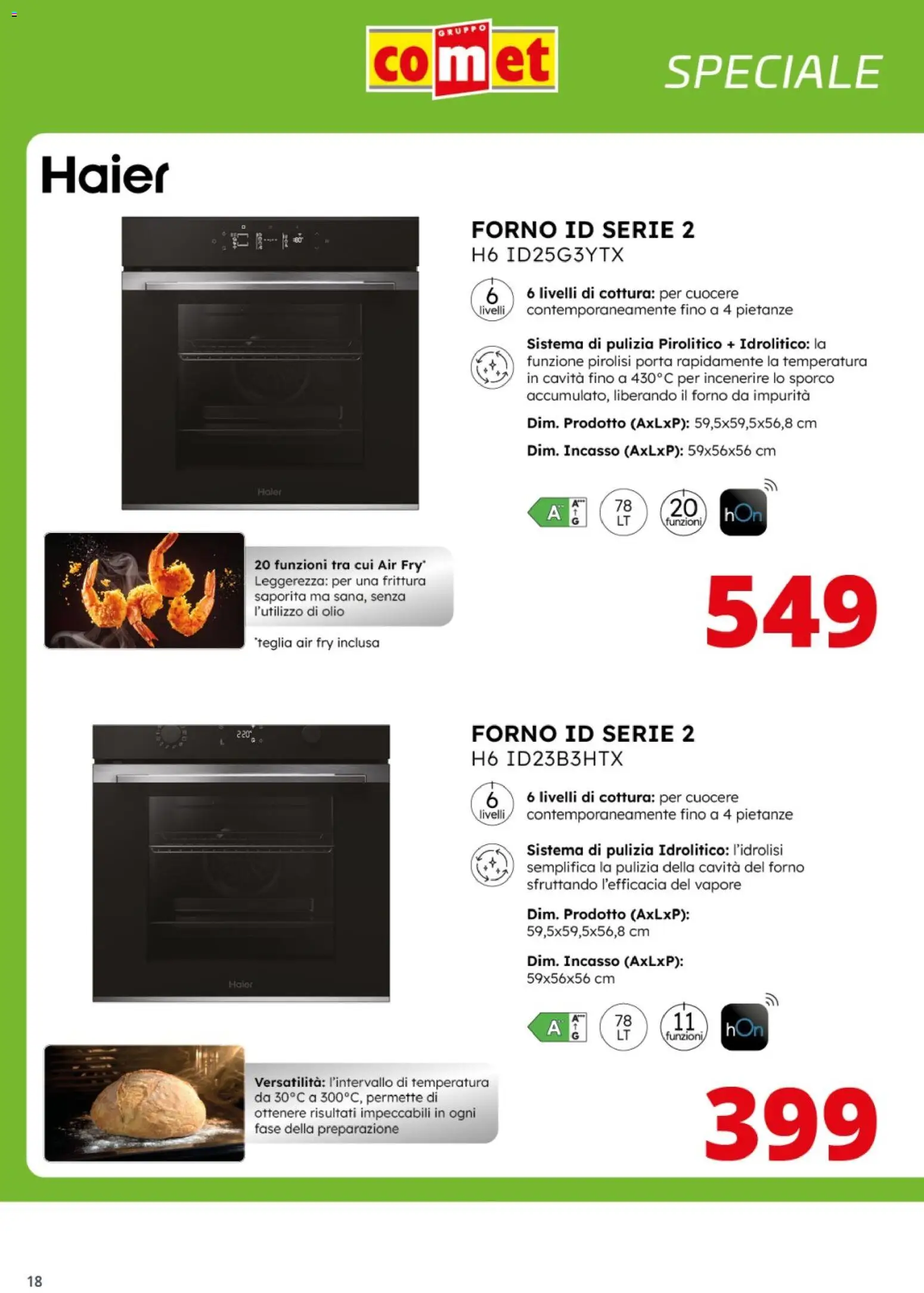 Volantino Comet del 17.11.2025 | Pagina: 18 | Prodotti: Teglia, Olio, Forno, Il forno