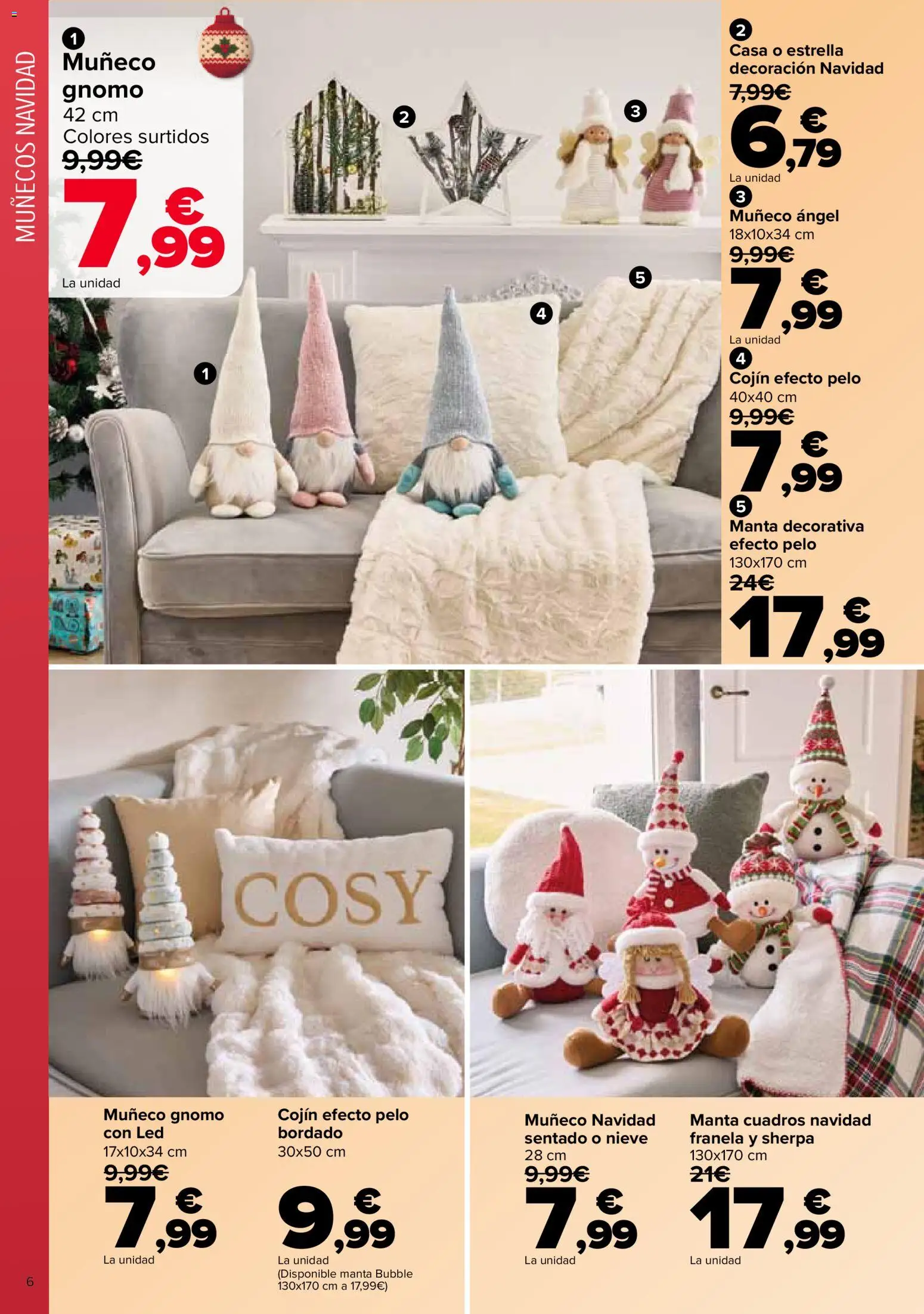 Carrefour Decoración │ válido desde el 11.11.2025 | Página: 6 | Productos: Manta, Cojín