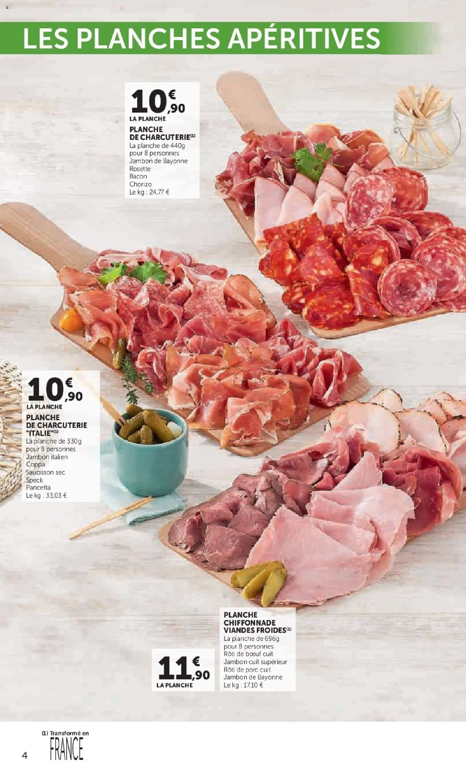 {H1} | Page: 4 | Produits: Saucisson, Saucisson sec, Rôti de bœuf, Porc