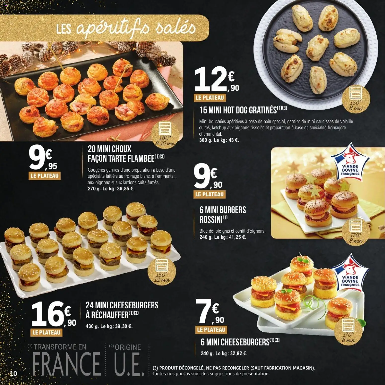 {H1} | Page: 10 | Produits: Hot dog, Pain, Oignons, Viande bovine