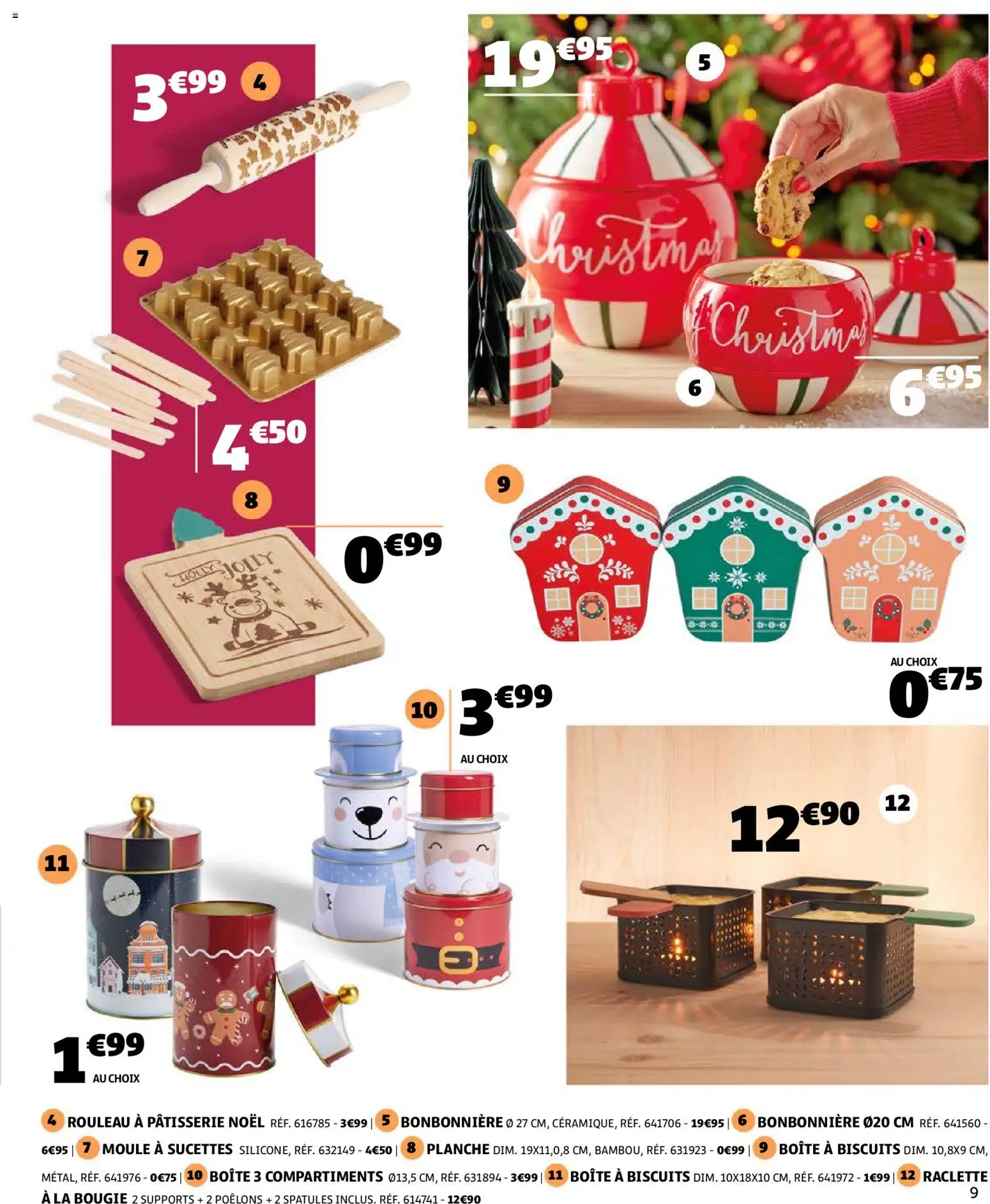 {H1} | Page: 9 | Produits: Rouleau, Raclette, Biscuits