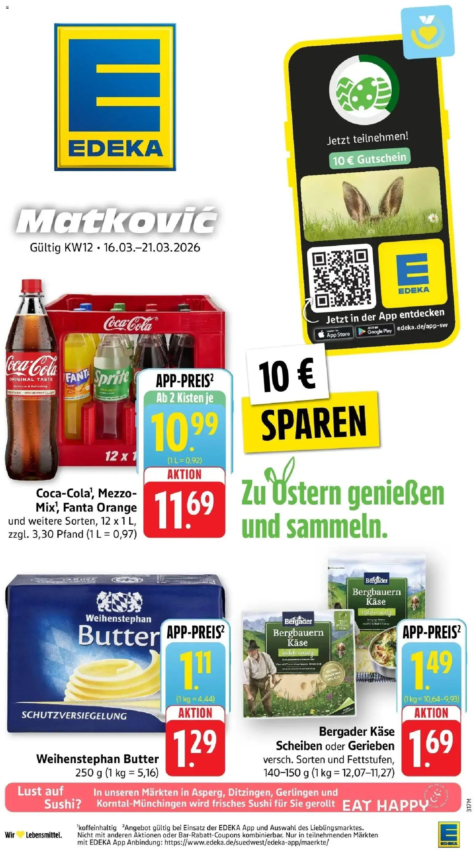 Edeka prospekt Möglingen	 – gültig ab 15.03.2026 | Seite: 1 | Produkte: Fanta, Sprite, Cola, Käse