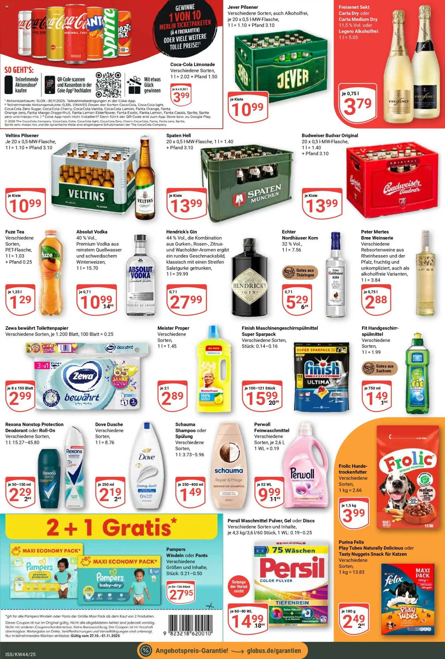Globus Prospekt 	 – gültig ab 27.10.2025 | Seite: 5 | Produkte: Fanta, Zewa, Budweiser, Vodka