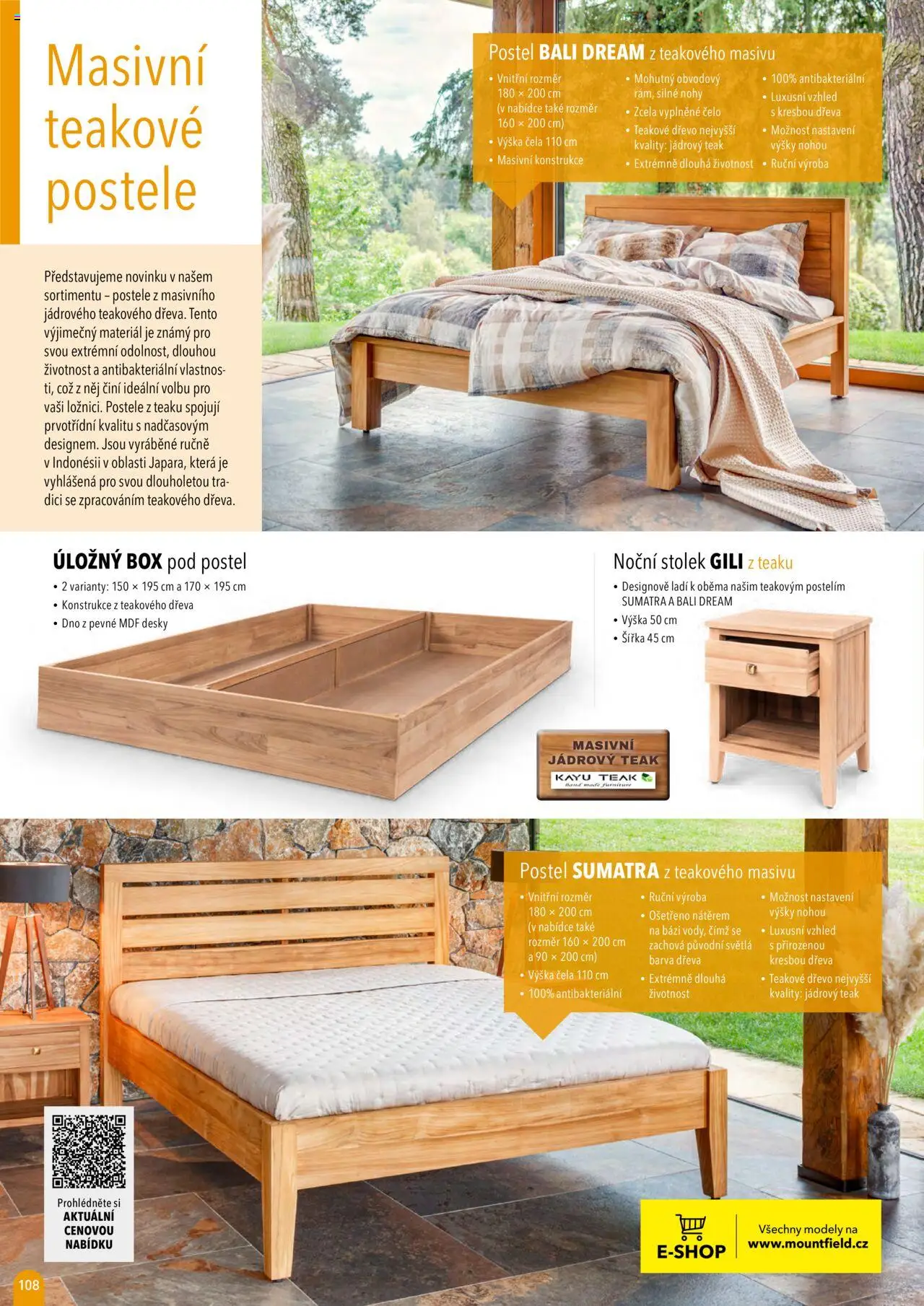 Mountfield katalog 2025 od 16.04.2025 | Strana: 108 | Produkty: Úložný box pod postel, Postele, Modely, Stolek