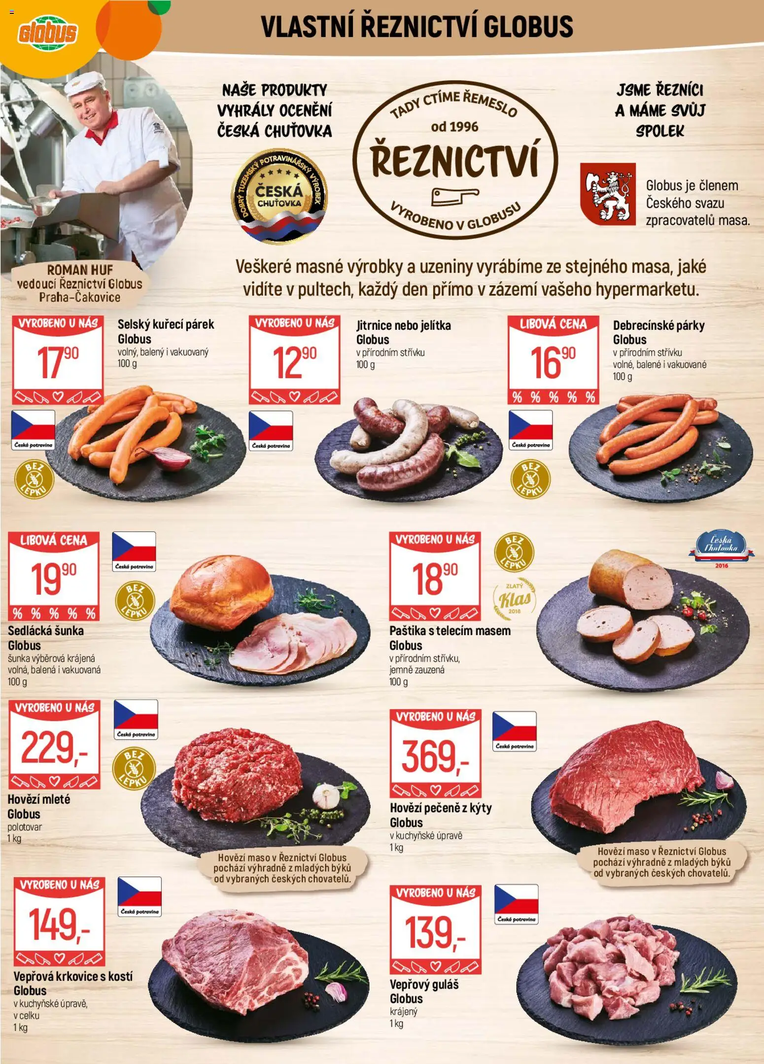 Globus leták od 05.11.2025 | Strana: 5 | Produkty: Hovězí, Maso, Guláš, Vepřová krkovice