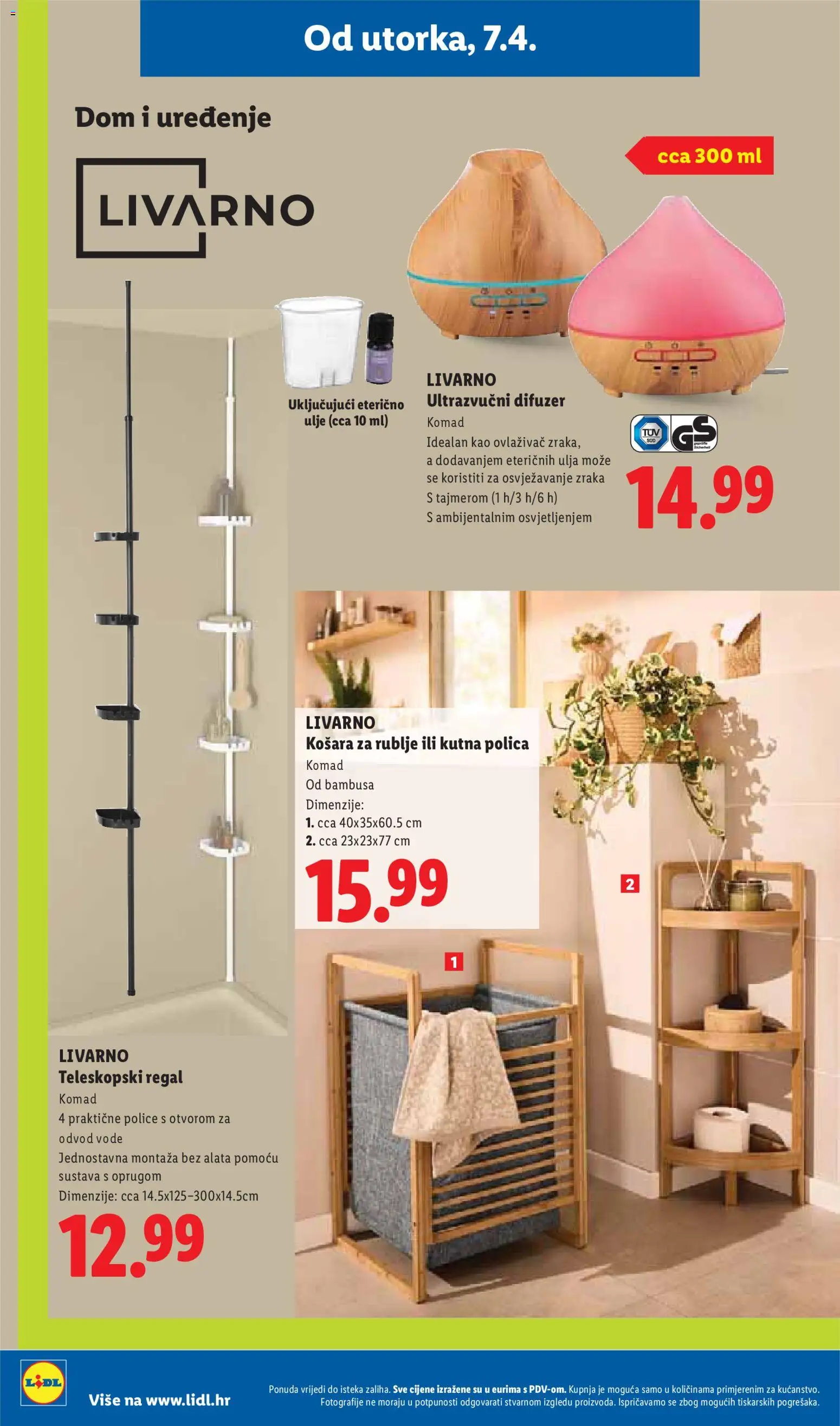 Lidl katalog | vrijedi od 07.04.2026 | Stranica: 38 | Proizvodi: Polica, Košara, Ulje, Košara za rublje