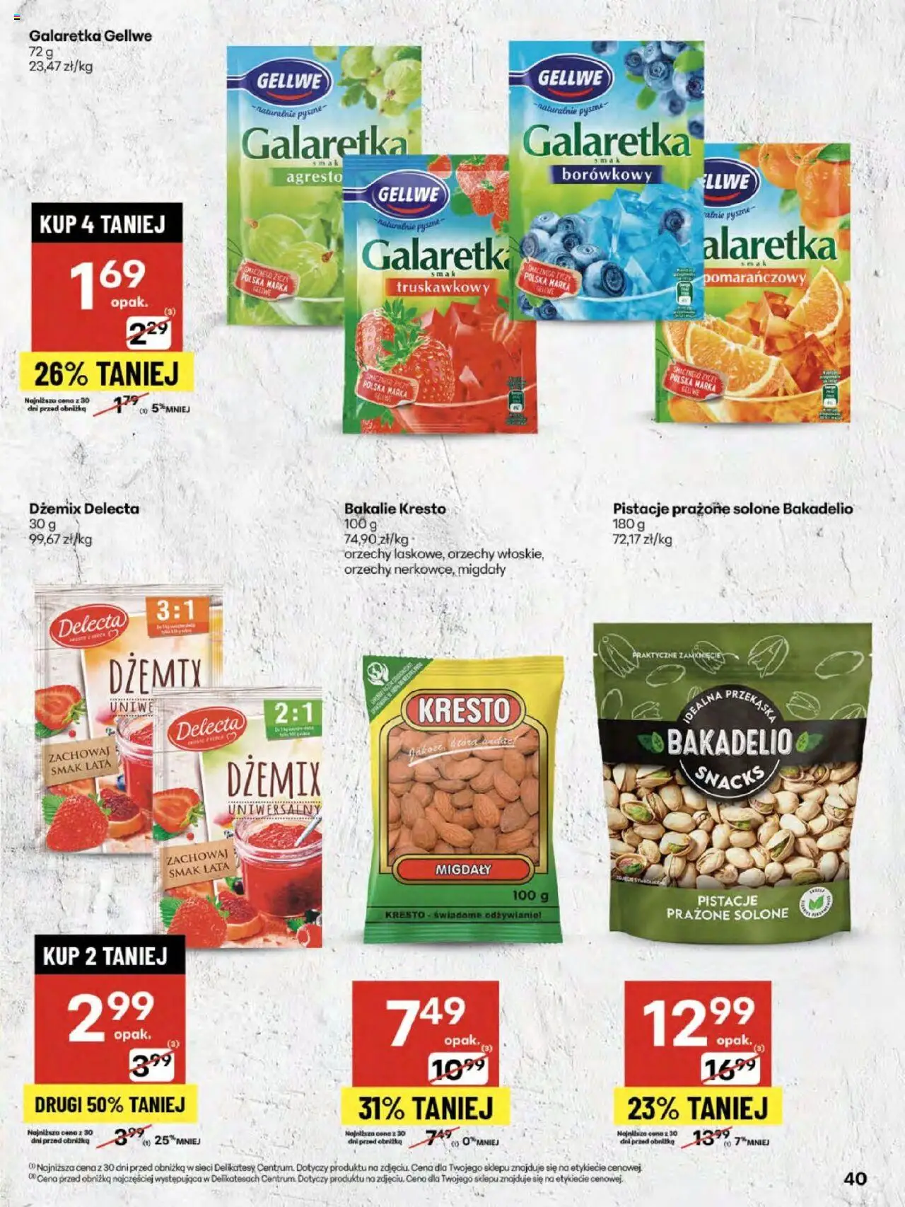 Delikatesy Centrum Gazetka - Sklepy Własne od 07.08.2025 | Strona: 40 | Produkty: Galaretka, Delikatesy, Orzechy