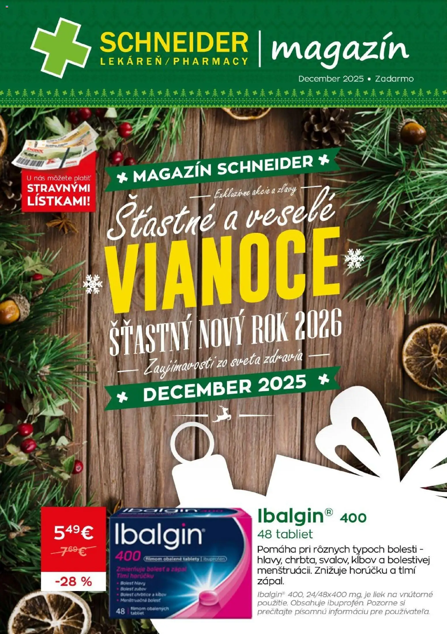 Nové Schneider lekáreň akcie – leták je platný od 01.12.2025 | Strana: 1