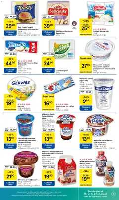 Náhled letáku Zott Toasty Tavený plátkový sýr s Chesterem**, Tavený plátkový sýr s Chesterem od 18.03.2026 | Strana: 5 | Produkty: Sedlčanský Hermelín, Mléčná rýže, Gervais, Mozzarella