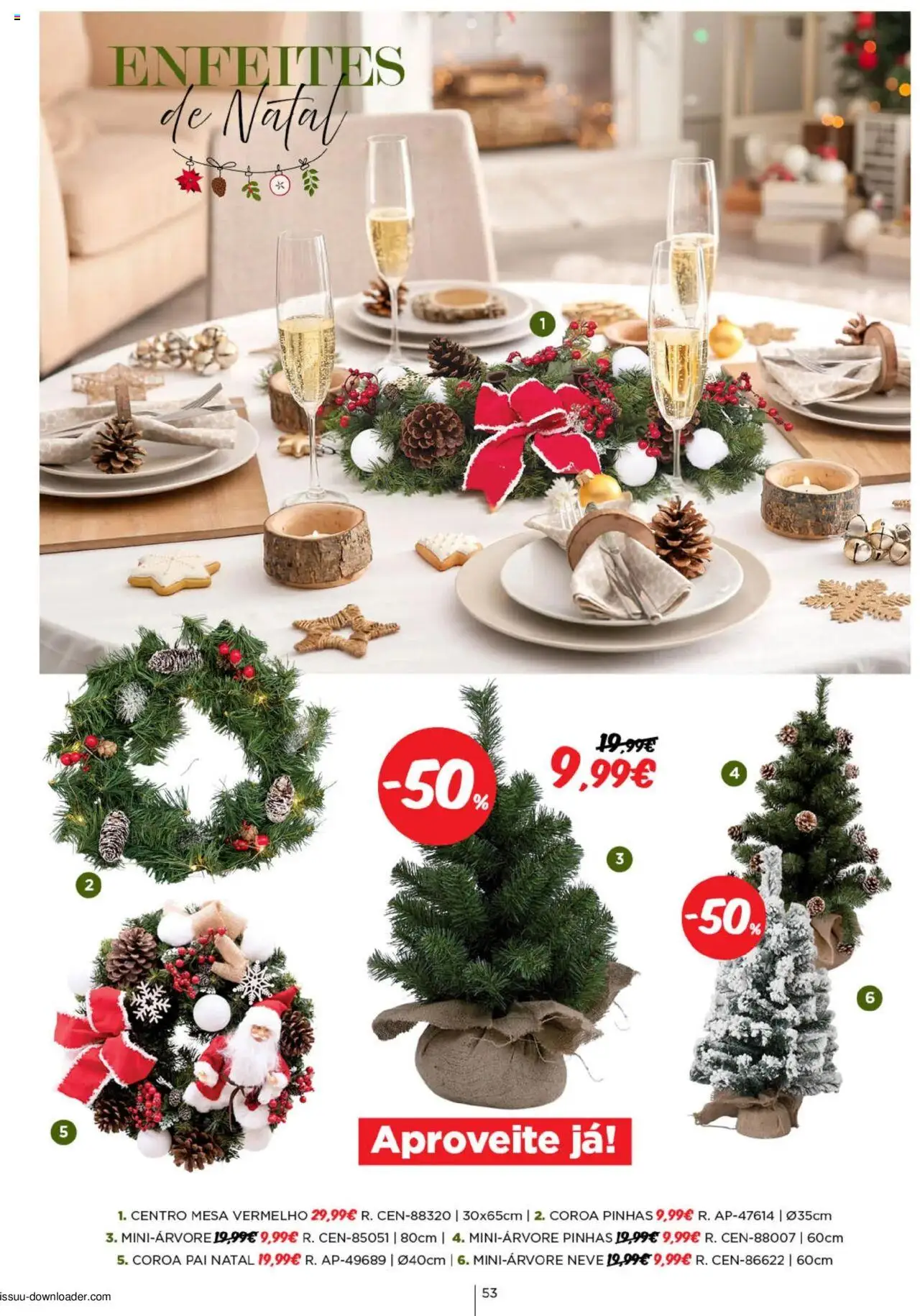 Espaço Casa Catálogo de Natal 2025 │ válido de 11.10.2025 | Página: 53 | Produtos: Enfeites de natal, Mesa