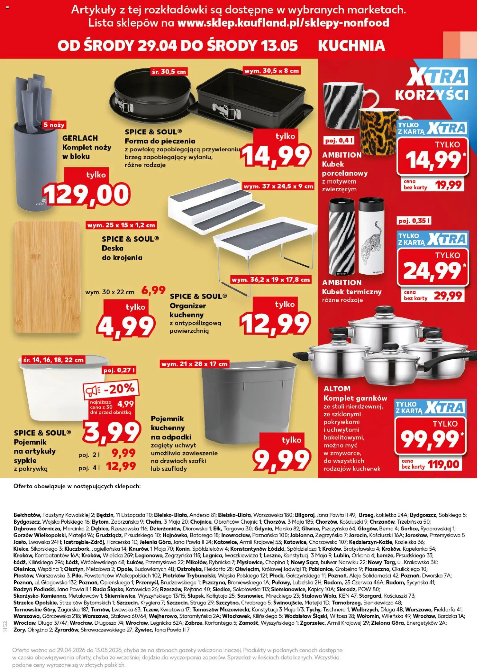 Kaufland Polsko leták - Złap okazje od 29.04.2026 | Strana: 17 | Produkty: Organizér, Forma, Karty