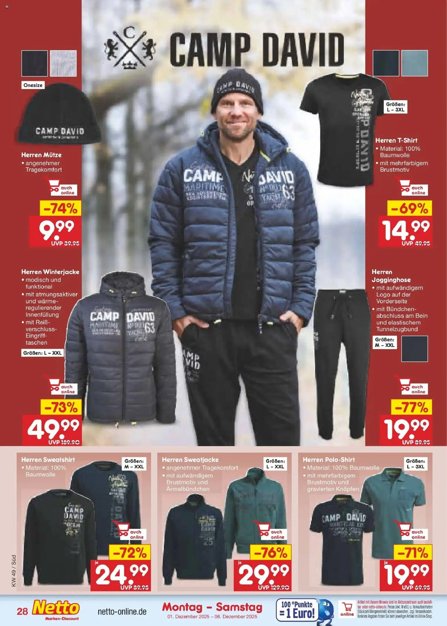 Netto Marken-Discount prospekt Gemmingen	 – gültig ab 01.12.2025 | Seite: 30 | Produkte: Jogginghose, Winterjacke, Sweatjacke, Poloshirt