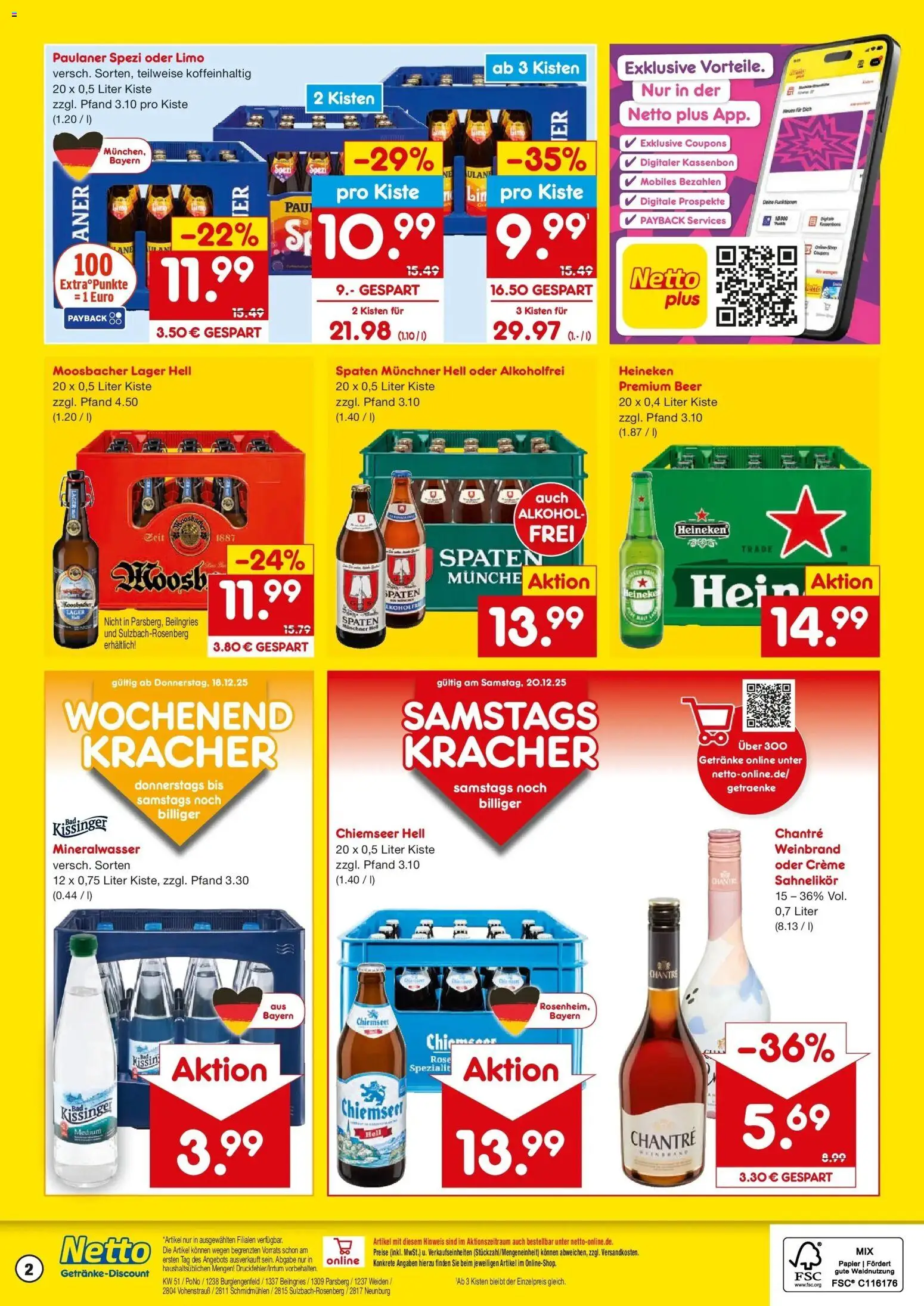 Netto Marken-Discount prospekt Sulzbach-Rosenberg	 – gültig ab 15.12.2025 | Seite: 2 | Produkte: Paulaner spezi, Creme, Chantré, Paulaner