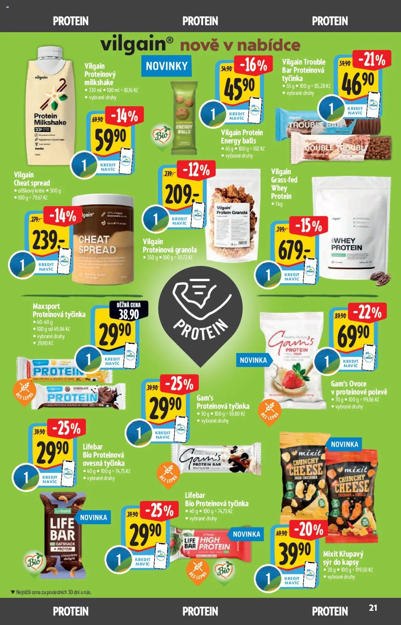 Albert leták - Hypermarket - Bio od 03.09.2025 | Strana: 21 | Produkty: Granola, Sýr, Proteinová tyčinka, Cheddar