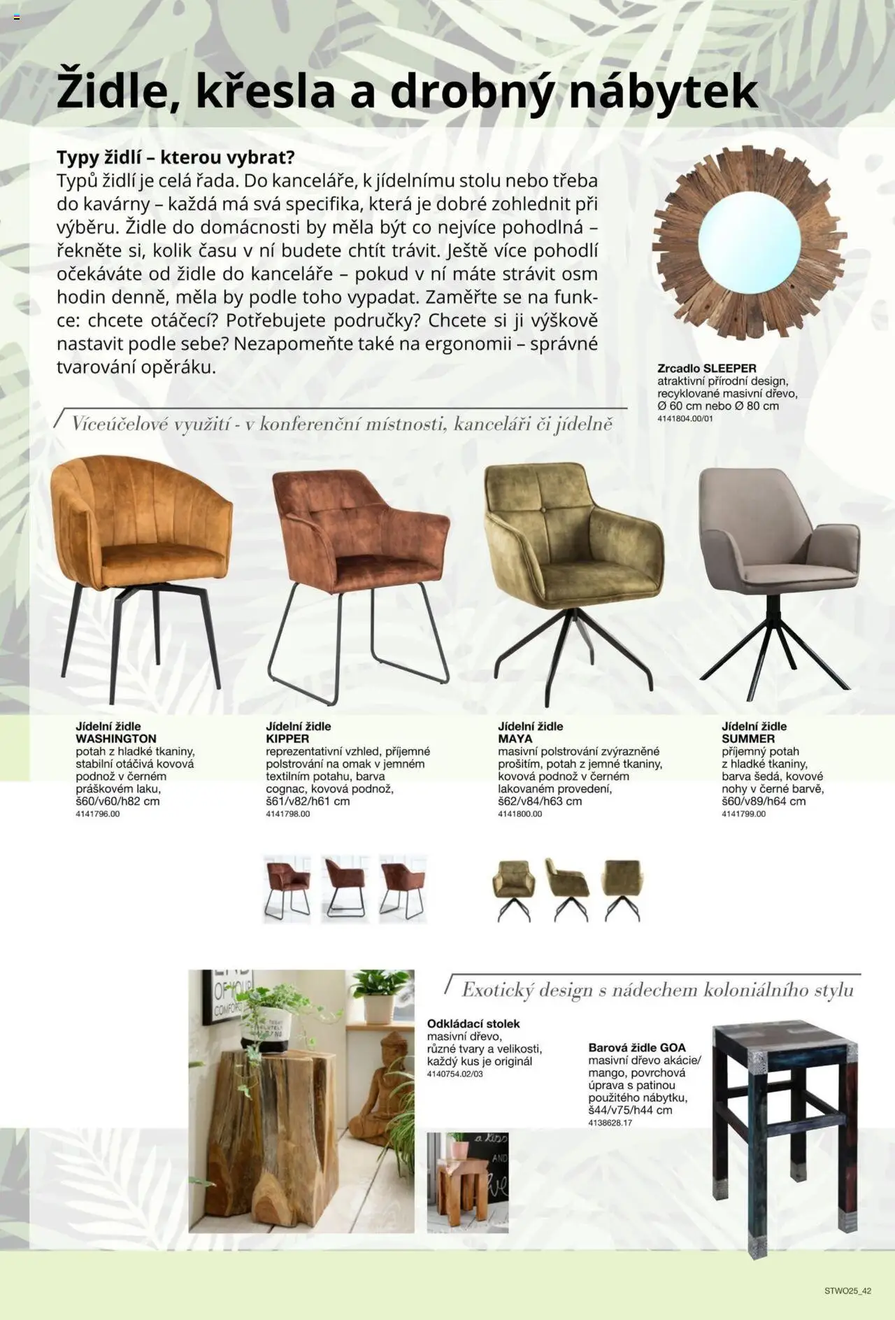 Sconto nábytek katalog - Nábytek z masivu od 01.01.2025 | Strana: 42 | Produkty: Odkládací stolek, Nábytek, Stolek, Zrcadlo