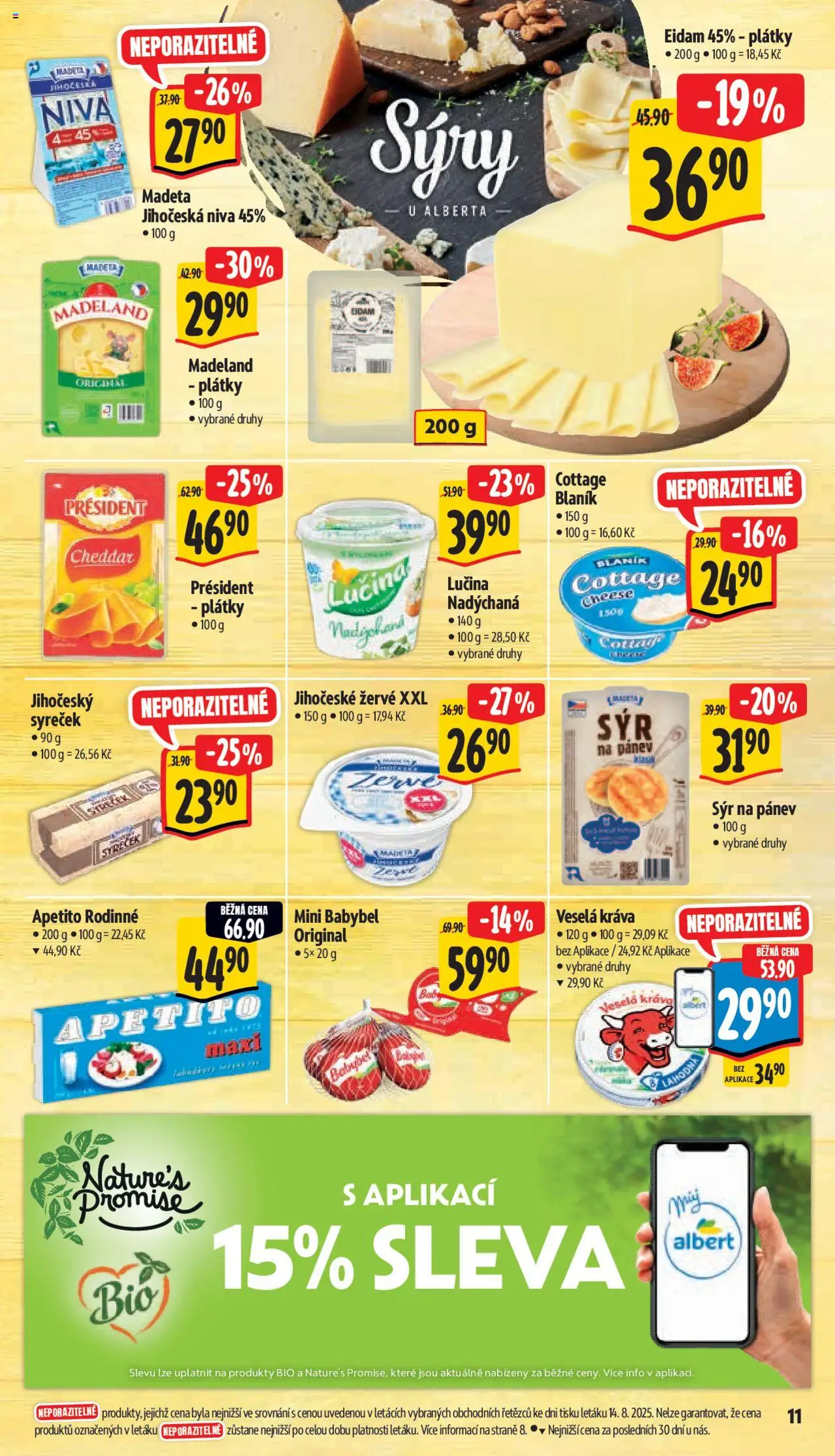 Albert leták - Supermarket od 20.08.2025 | Strana: 19 | Produkty: Lučina, Sýry, Eidam, Cottage
