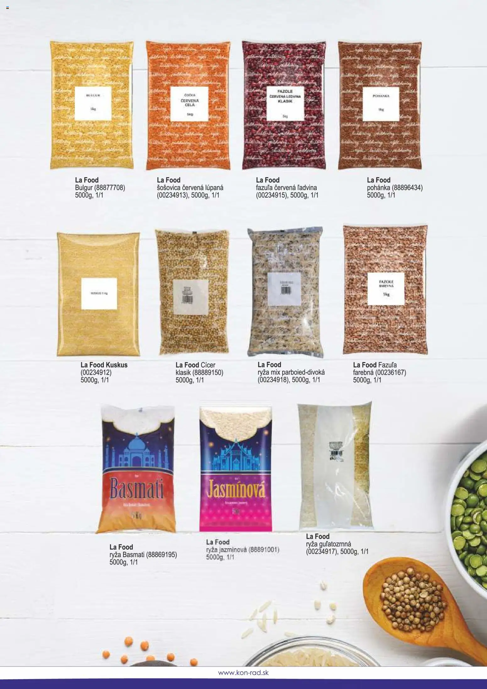 Nové KON - RAD akcie – leták je platný od 08.12.2025 | Strana: 51 | Produkty: Ryža, Fazuľa, Šošovica