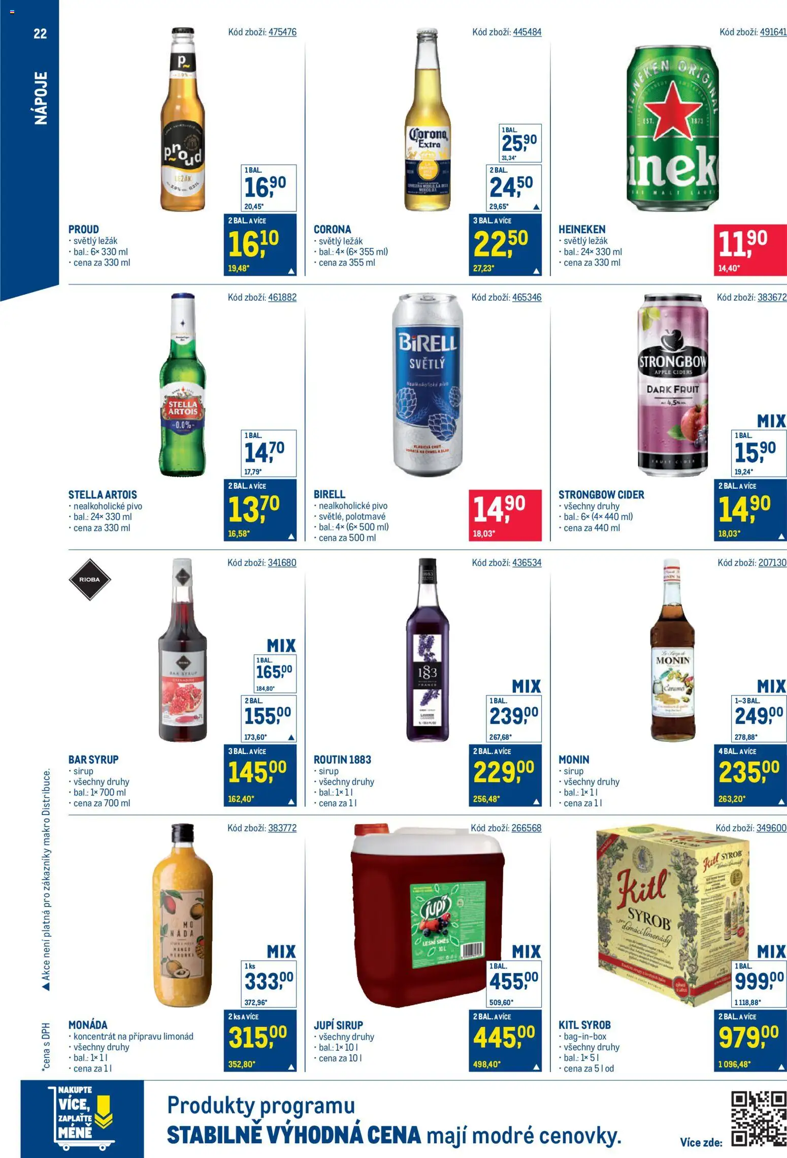 Makro leták - Street Food od 05.11.2025 | Strana: 22 | Produkty: Pivo, Cider, Sirup, Nealkoholické pivo