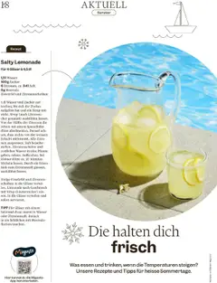 Migros - Magazin ab 22.07.2025 | Seite: 18 | Produkte: Limonade, Sirup, Flocken, Wasser