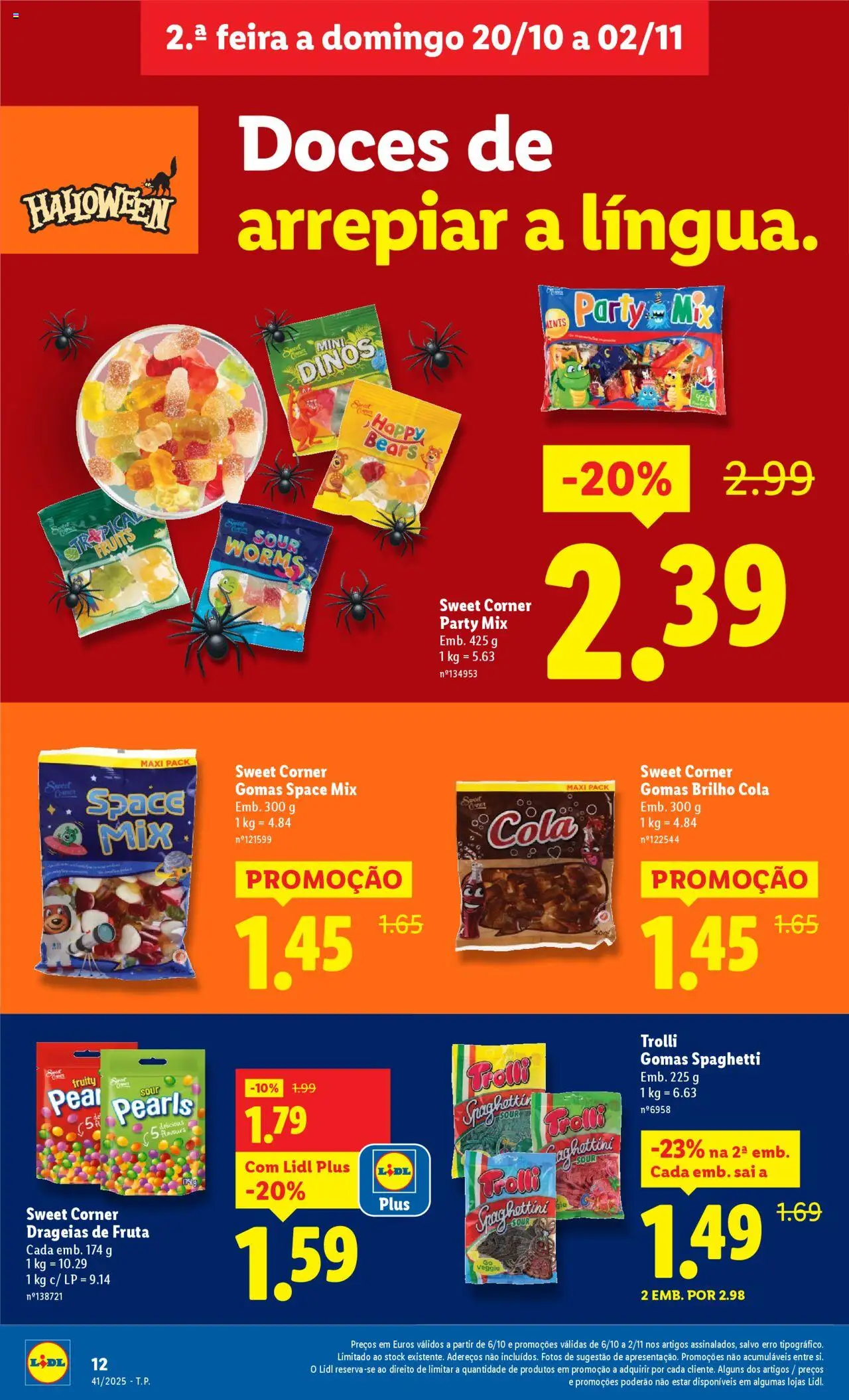 Lidl - Especial Halloween │ válido de 03.10.2025 | Página: 12 | Produtos: Doces, Gomas