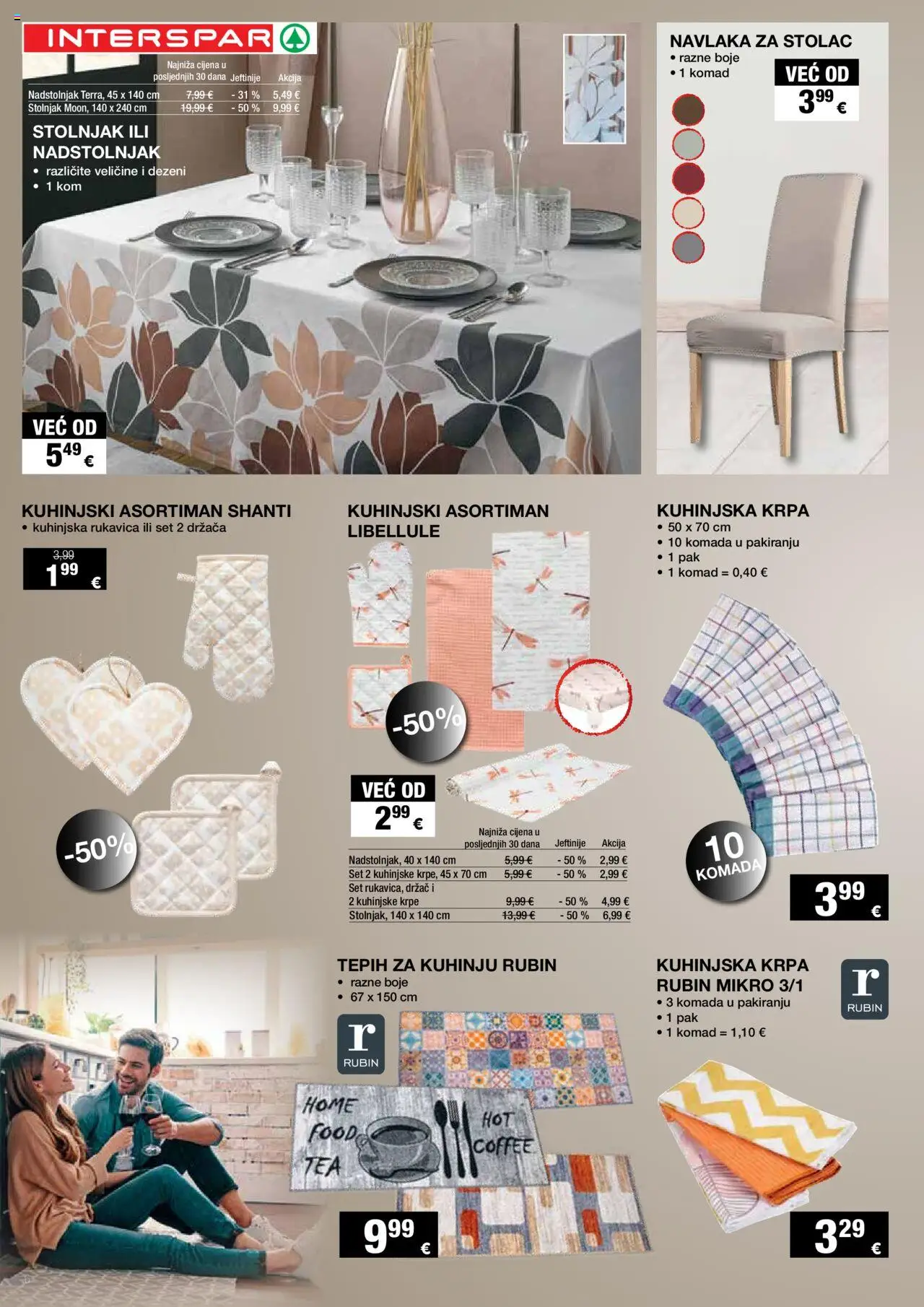 Interspar katalog | vrijedi od 10.09.2025 | Stranica: 6 | Proizvodi: Tepih, Kuhinjske krpe, Stolnjak, Kuhinjska rukavica