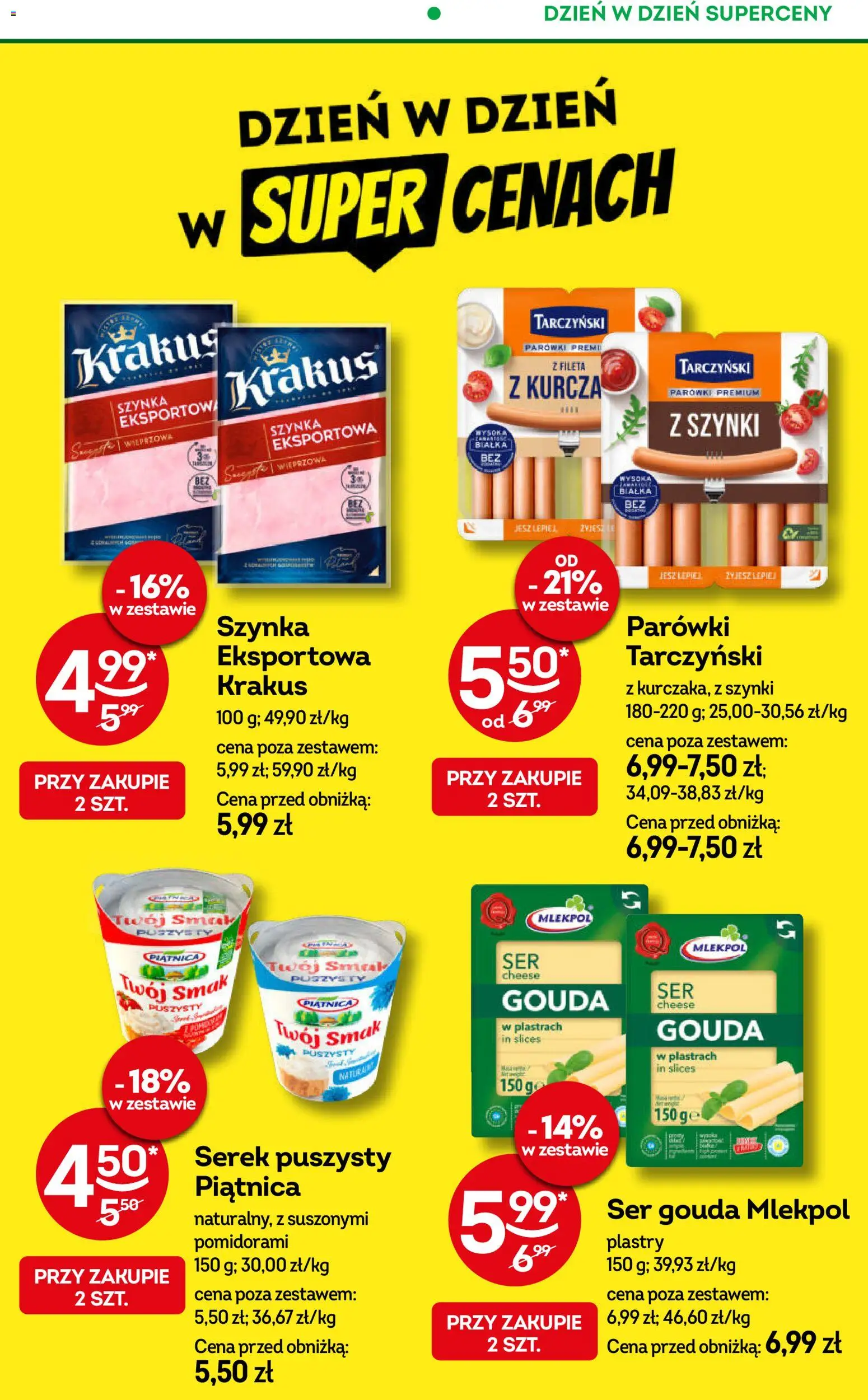 Żabka Gazetka - Codzienne produkty od 19.11.2025 | Strona: 15 | Produkty: Serek, Parówki, Szynka, Ser