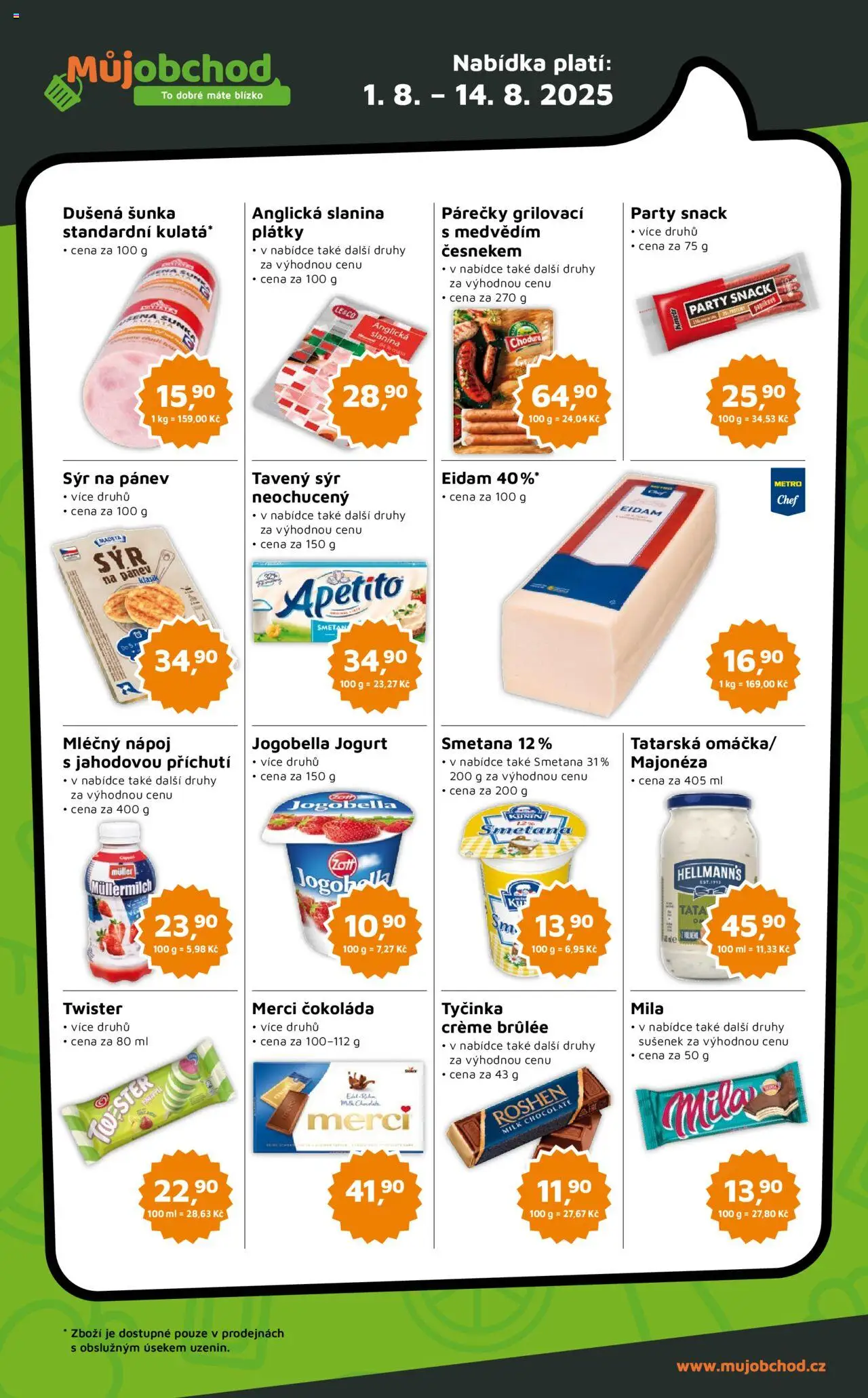 Můj obchod leták - Brand od 01.08.2025 | Strana: 3 | Produkty: Pánev, Smetana, Jogobella, Milk chocolate