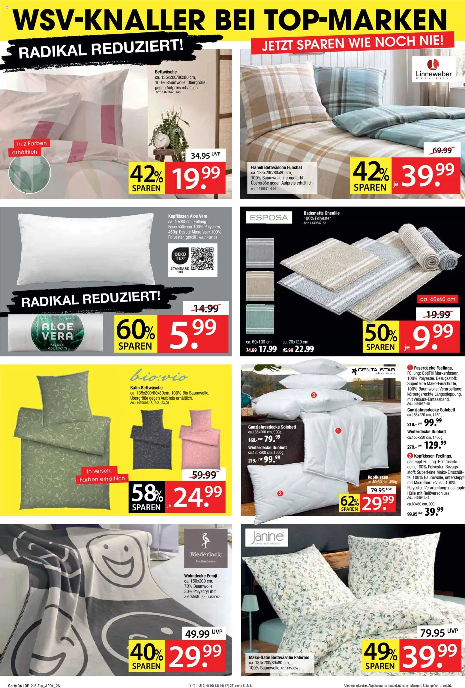 Zurbrüggen - Set One by Musterring Rabatt – gültig ab 16.12.2025 | Seite: 4 | Produkte: Hülle, Bettwäsche, Kopfkissen