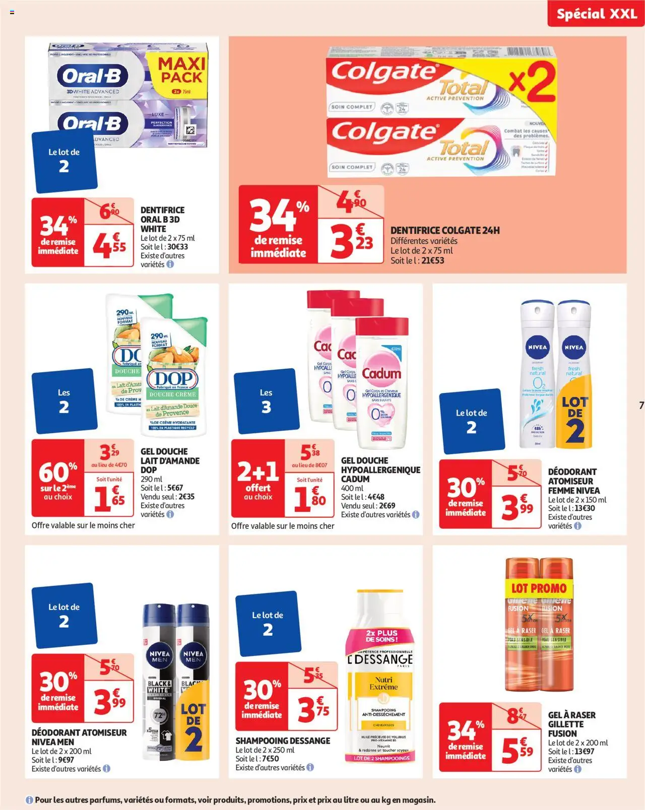  | Page: 7 | Produits: Crème hydratante, Déodorant, Dentifrice, Crème