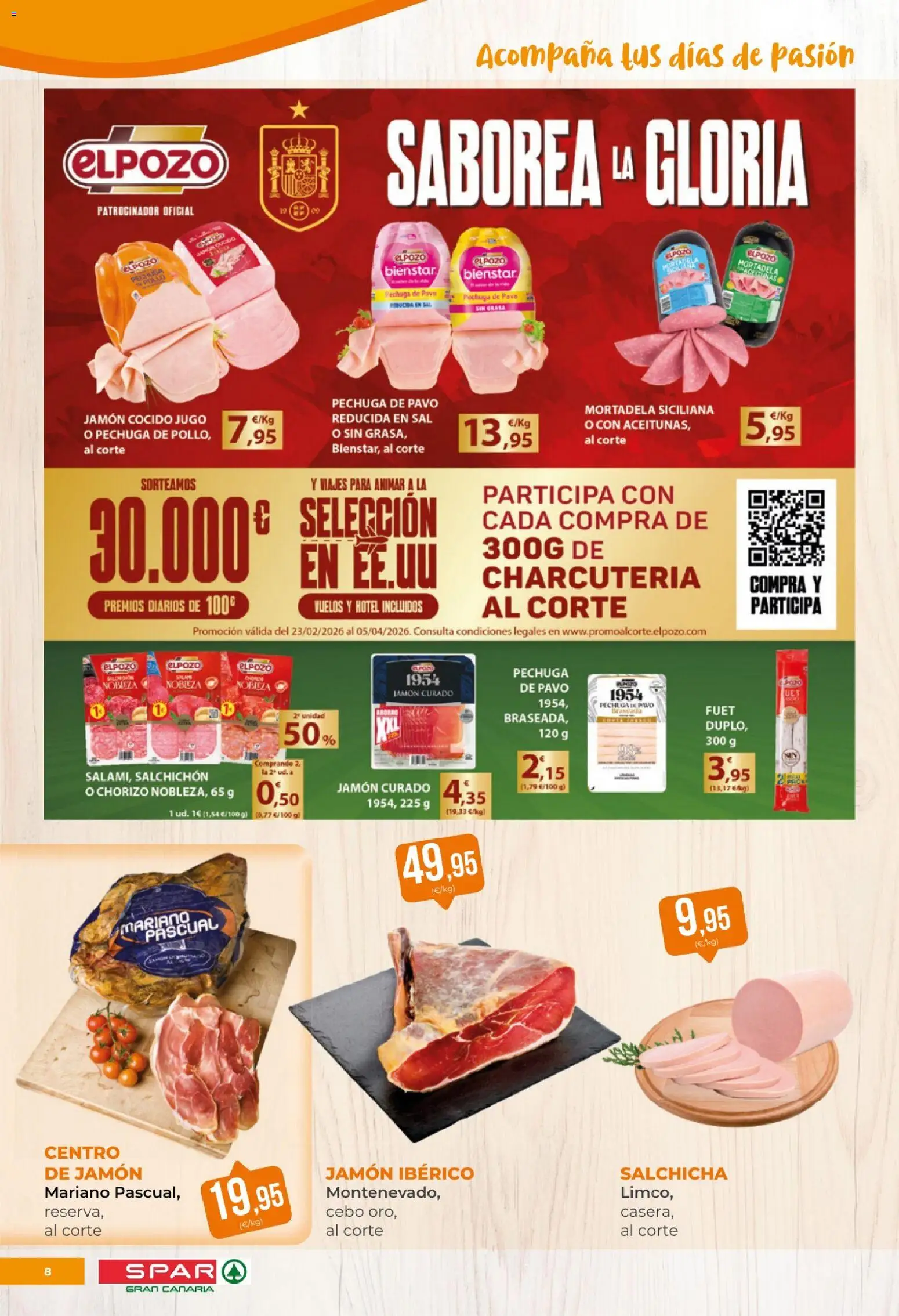 Spar - folleto │ válido desde el 31.03.2026 | Página: 8 | Productos: Jamón, Jamón cocido, Jugo, Mortadela