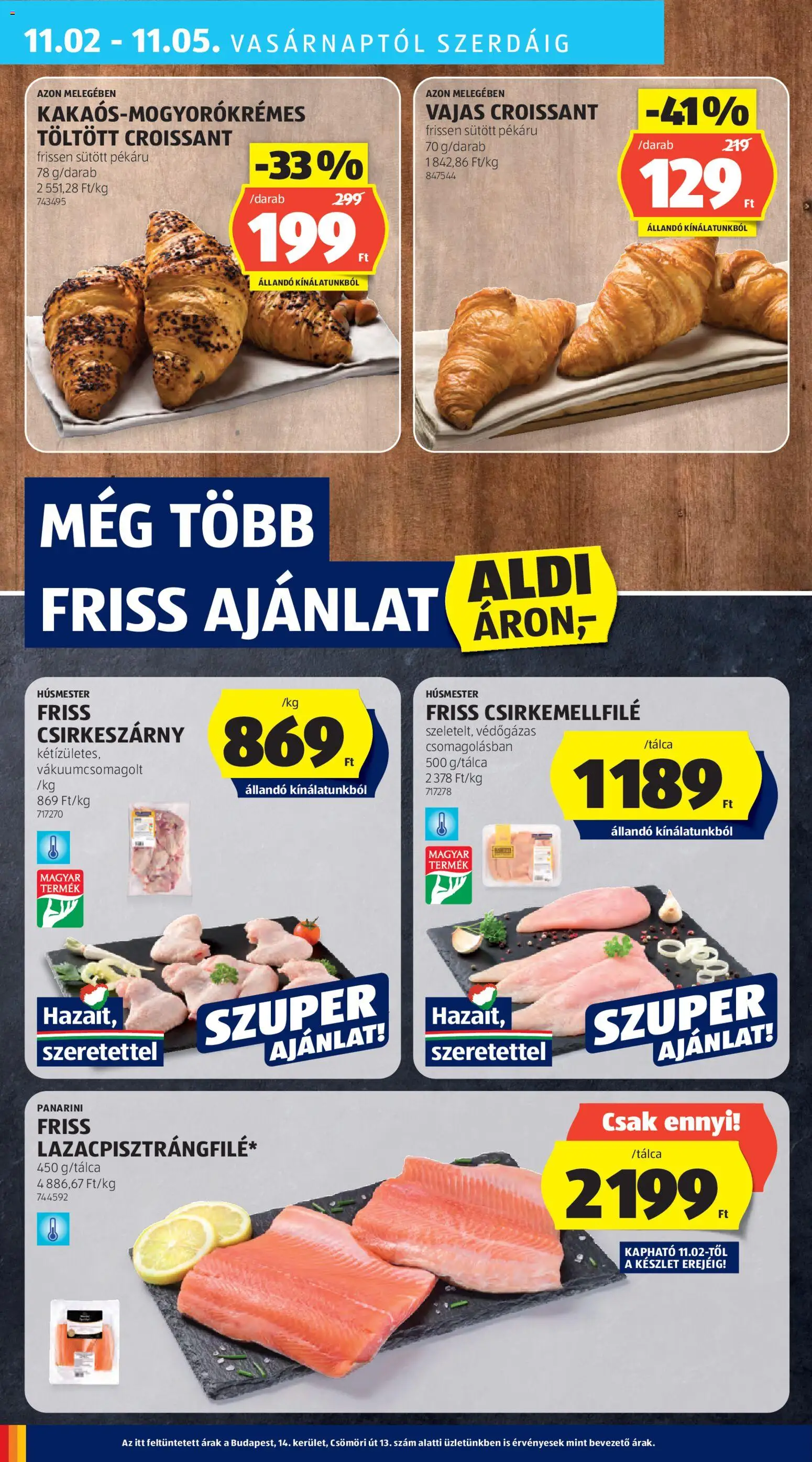 Aldi akciós ujság - amely érvényes a következő dátumtól: 30.10.2025 | Oldal: 36 | Termékek: Croissant
