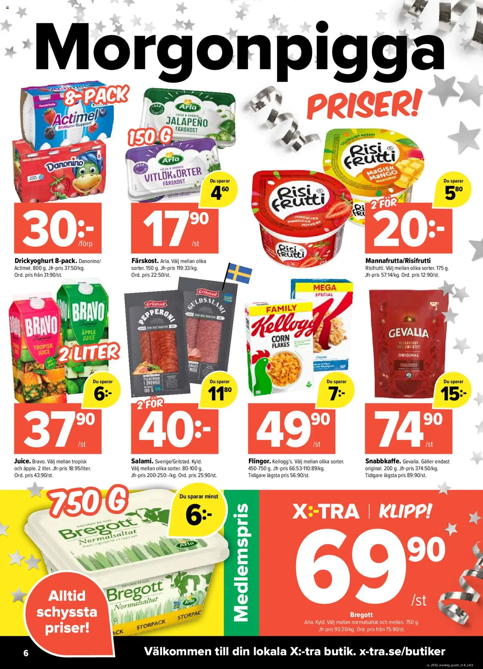Coop X:-TRA reklamblad aktuell från 27.12.2025 | Sida: 6 | Produkter: Galler, Juice, Äpple, Mango