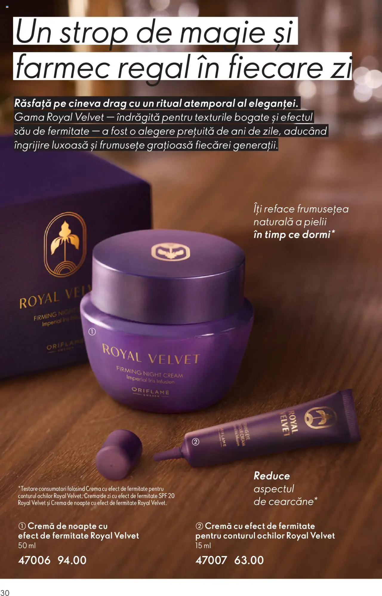 Noul catalog Oriflame – valabil de la 12.11.2025 | Pagină: 30 | Produse: Cremă de zi, Cremă de noapte, Cremă