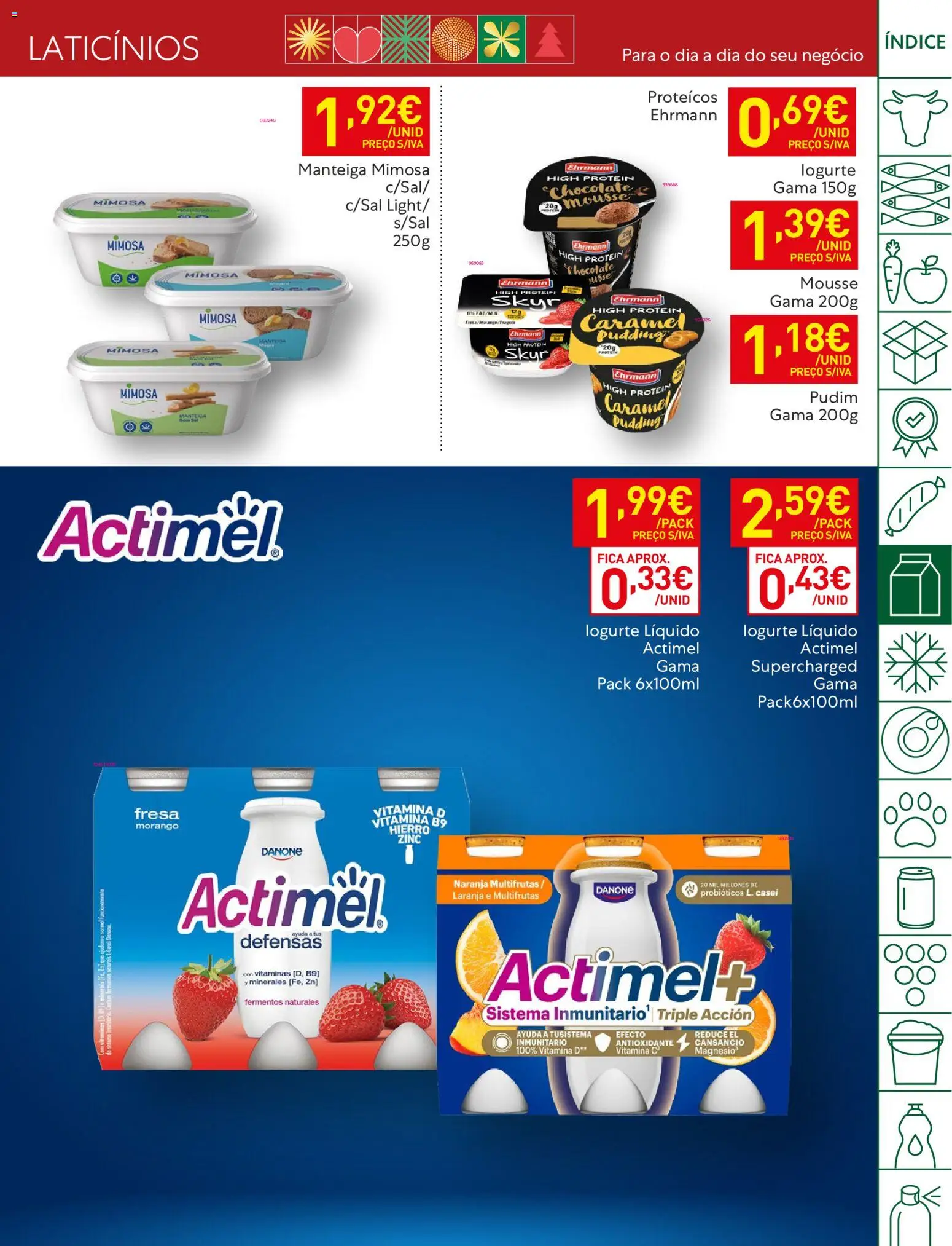 Recheio folheto │ válido de 11.11.2025 | Página: 13 | Produtos: Probióticos, Pudim, Manteiga, Vitamina c