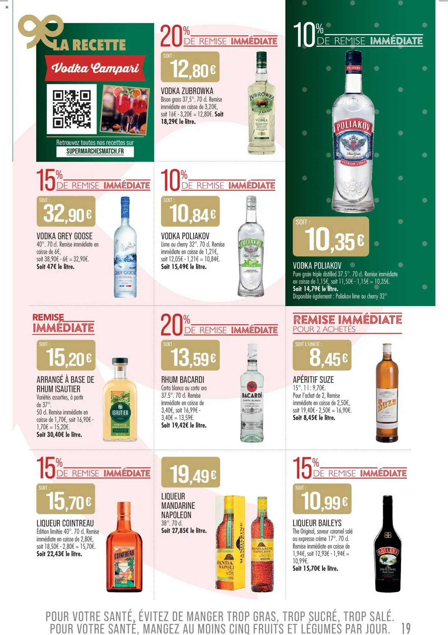 {H1} | Page: 19 | Produits: Vodka, Base, Rhum, Thé