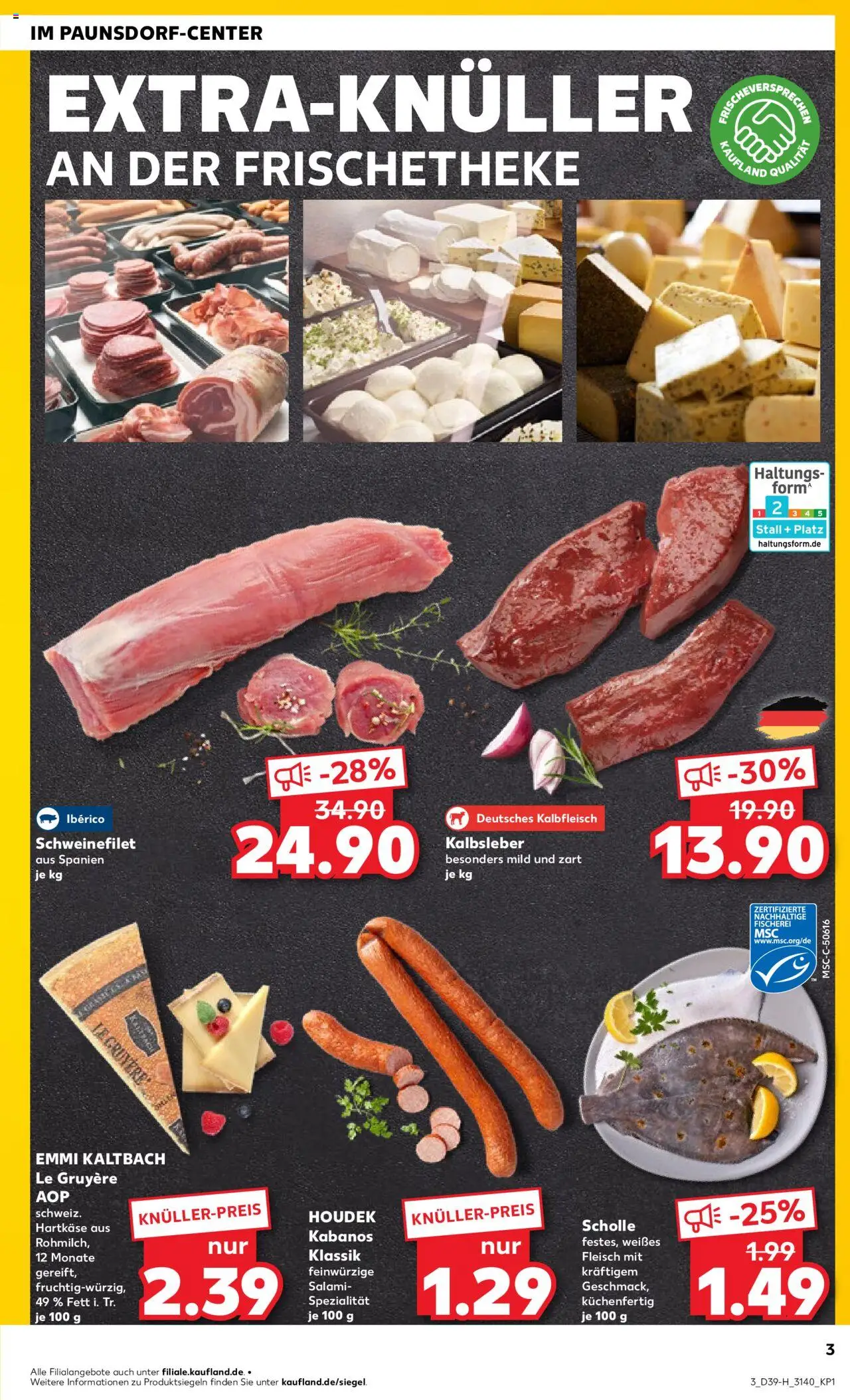 Kaufland prospekt Leipzig	 – gültig ab 25.09.2025 | Seite: 3 | Produkte: Kalbsleber, Schweinefilet, Salami, Fleisch