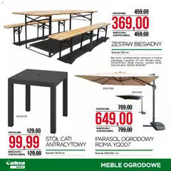 Pogląd oferty "Abra meble gazetka" - ważna od 24.04.2026 | Strona: 10 | Produkty: Parasol, Stół, Meble ogrodowe