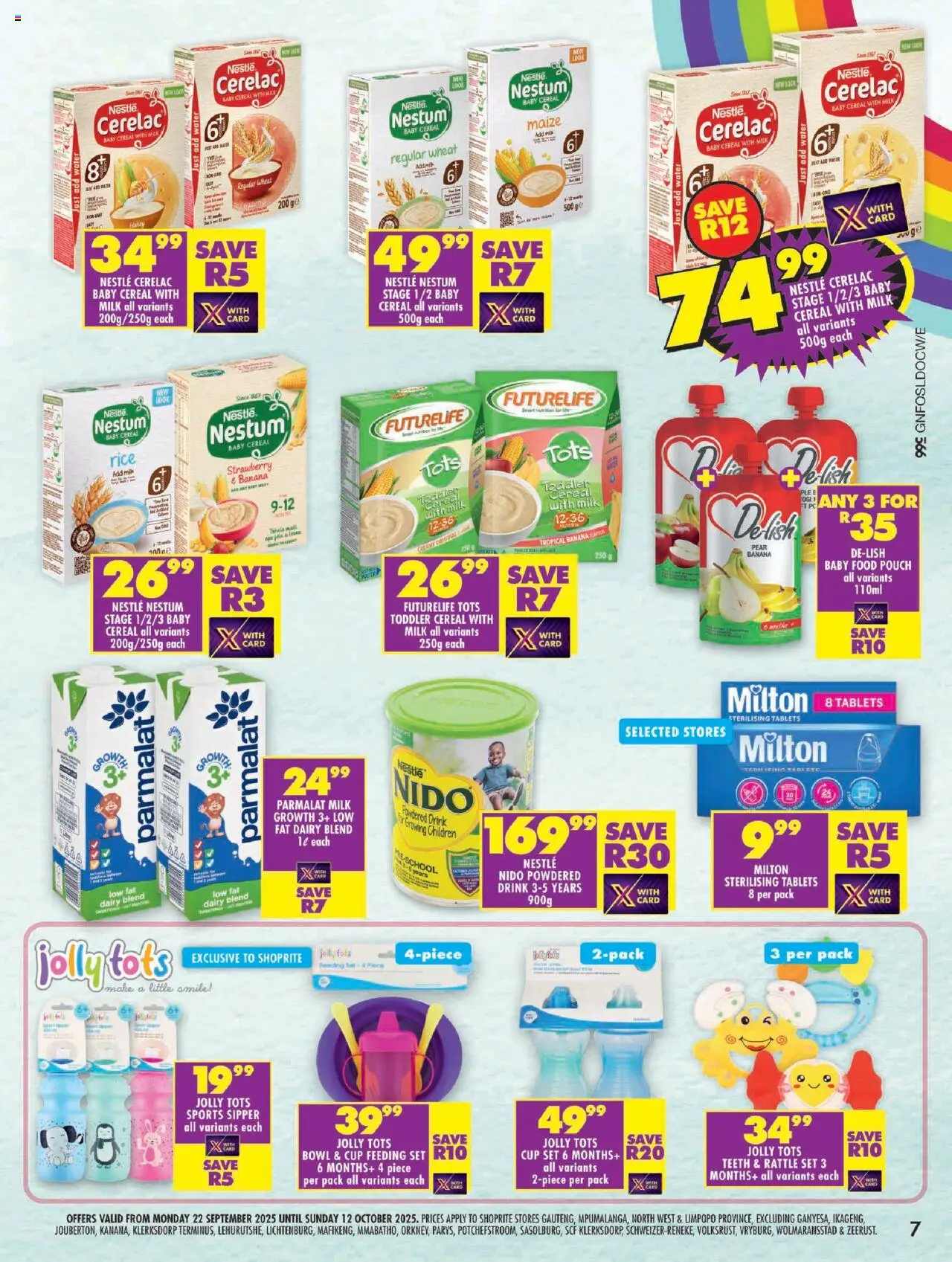 New Shoprite catalogue – valid from 22.09.2025 | Page: 7 | Products: Bowl, Milk, Rice, Dairy blend