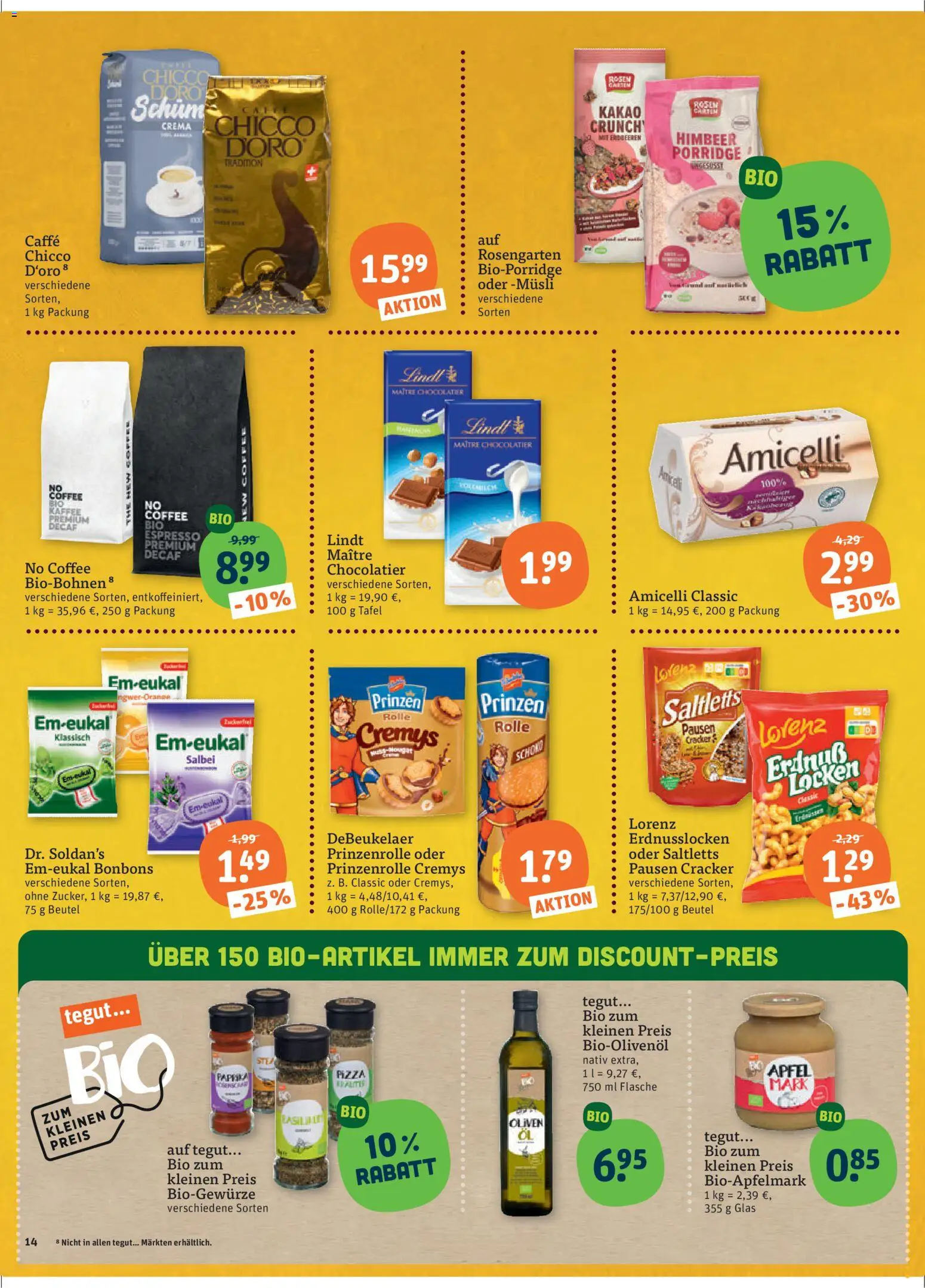 Tegut Prospekt 	 – gültig ab 20.04.2026 | Seite: 16 | Produkte: Musli, Kaffee, Pizza, Erdbeeren