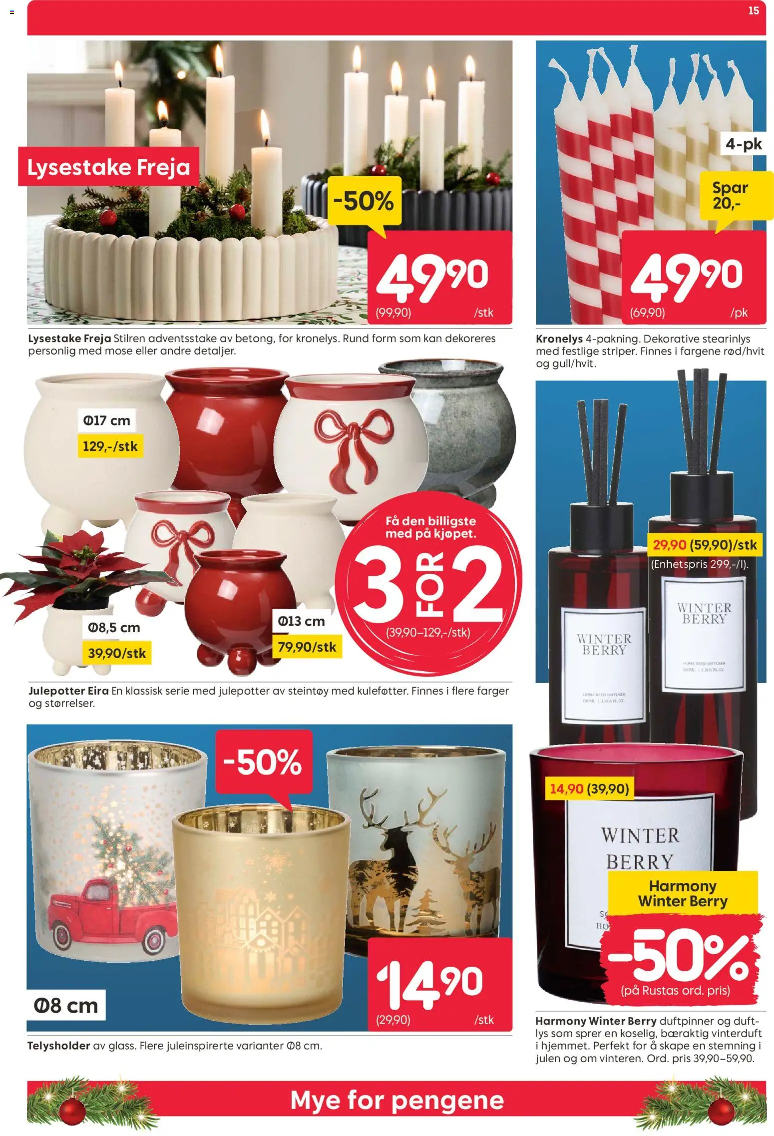 {H1} | Side: 15 | Produkter: Lys, Duft, Duftpinner