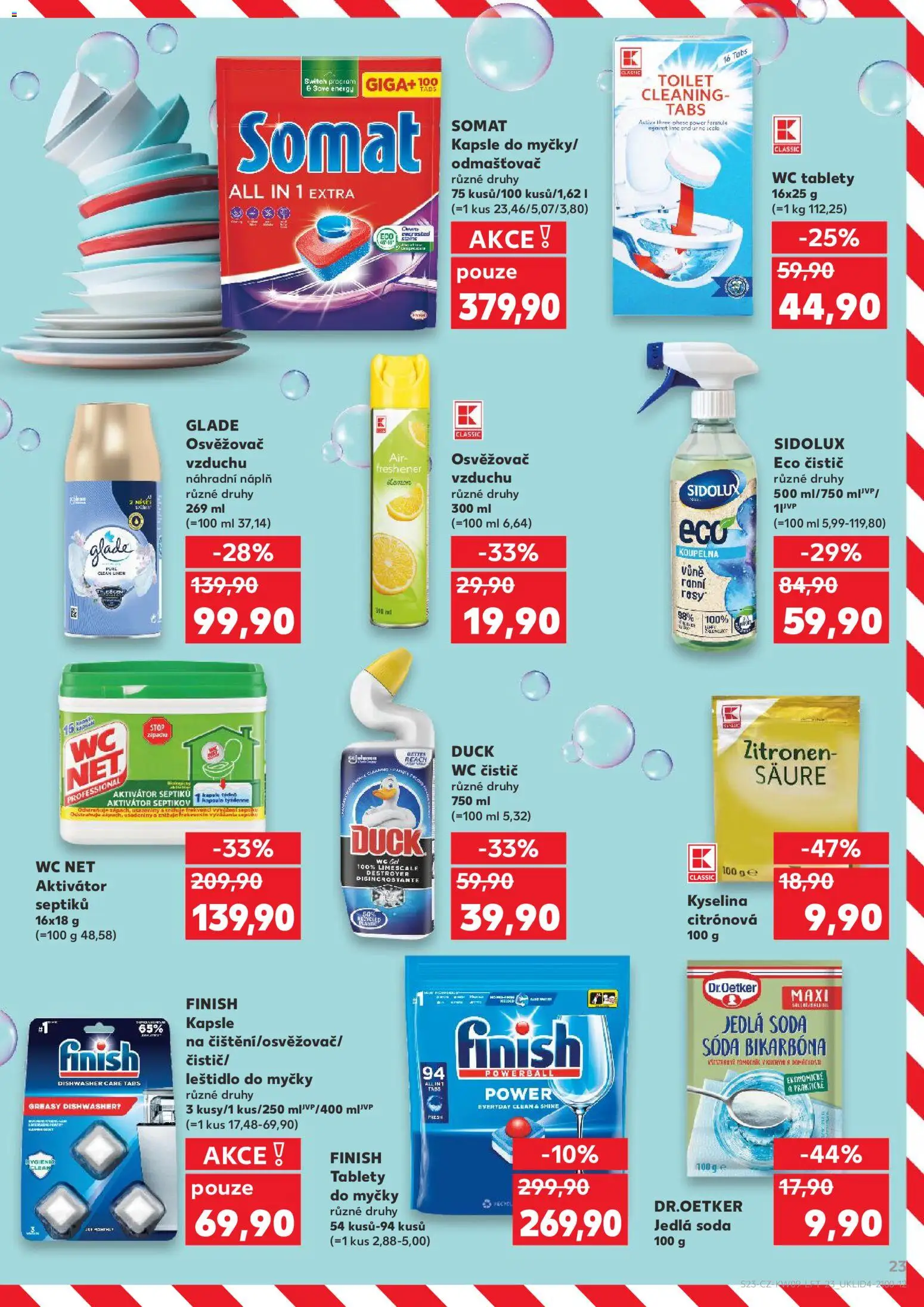 Kaufland leták - Plzeň Bory od 25.02.2026 | Strana: 23 | Produkty: Tablety do myčky, Osvěžovač vzduchu, Somat, Sidolux